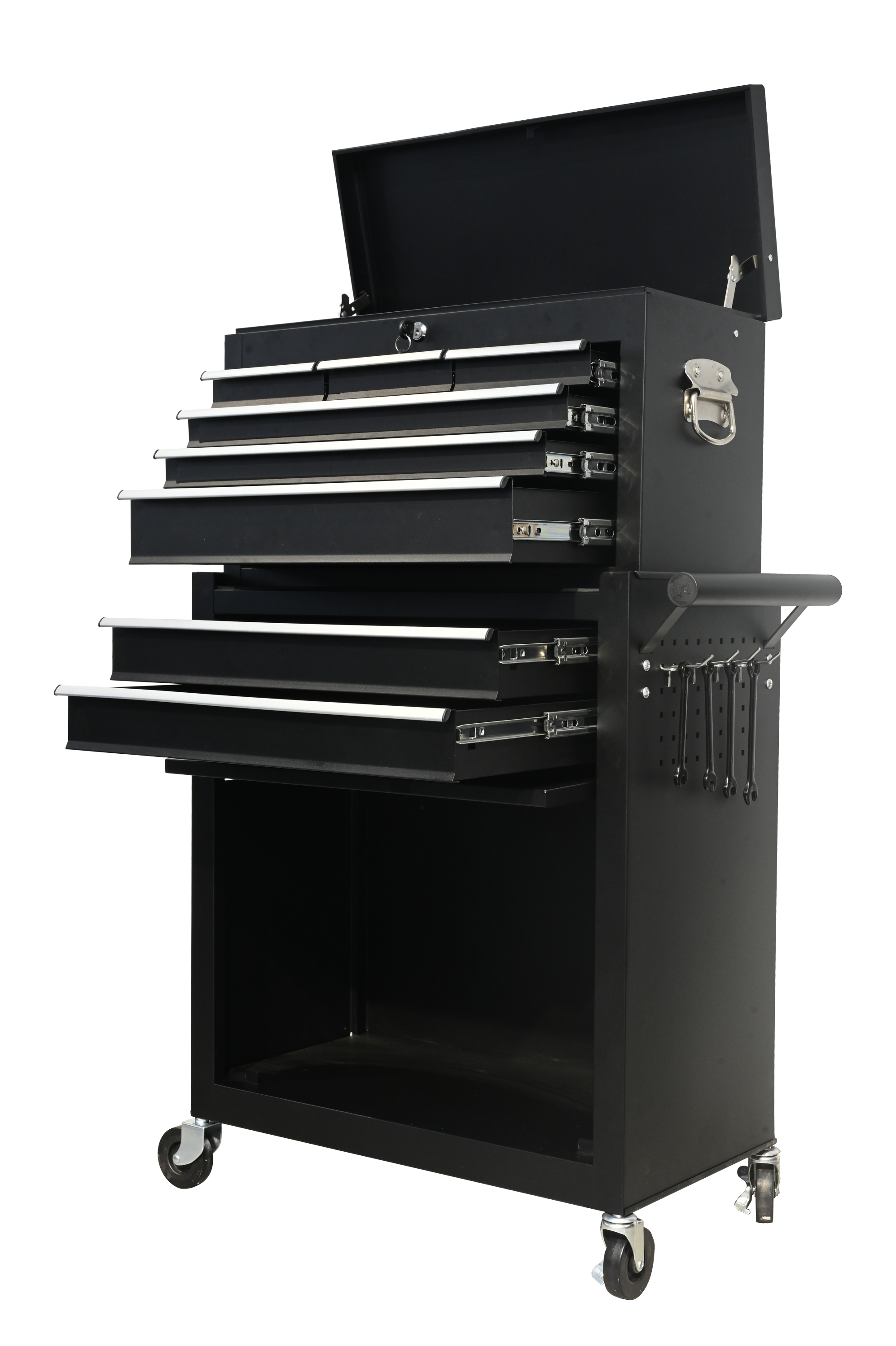 8-Drawer Large Capacity Rolling Toolbox | Detachable Tool Cabinet with Wheels & Lock
