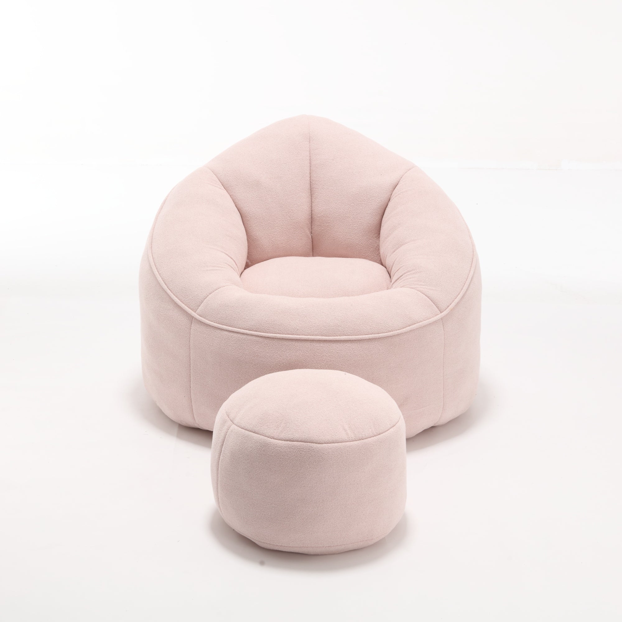 Bedding Bean Bag Sofa Chair High Pressure Foam Bean Bag Chair Adult Material with Padded Foam Padding Compressed Bean Bag With Footrest