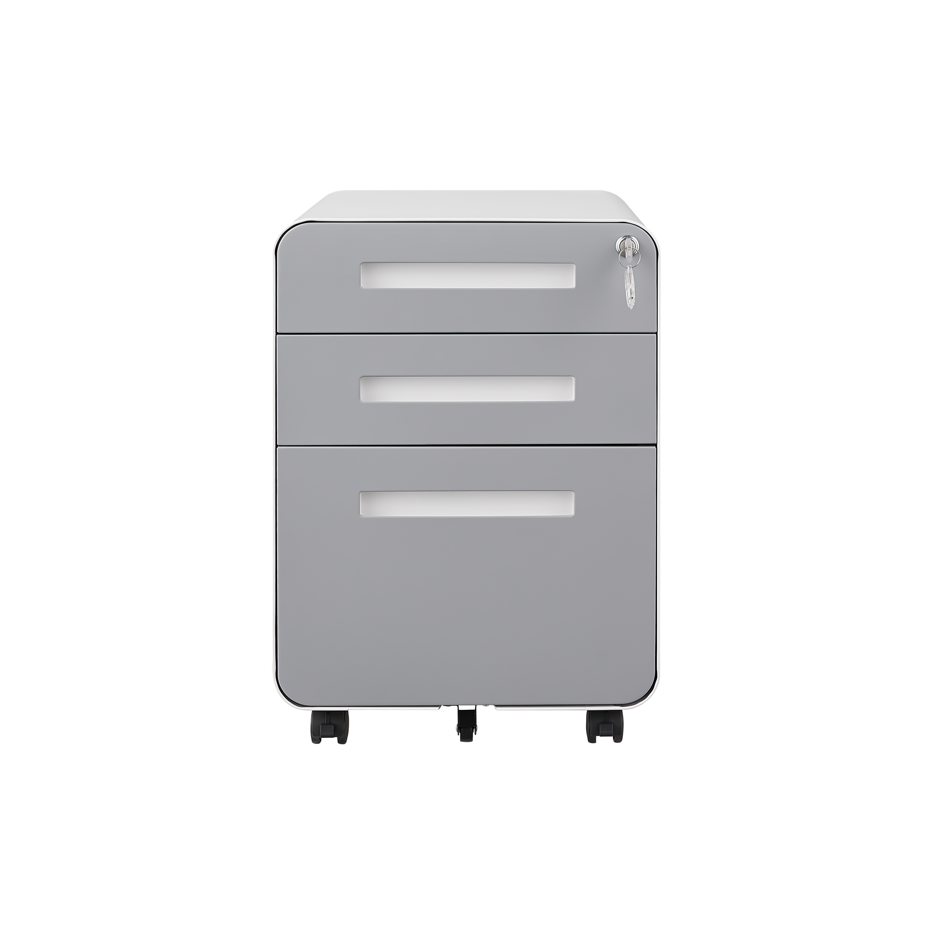 3-Drawer Mobile File Cabinet Under Desk - Versatile Storage for Legal/Letter/A4 Files, Anti-Tilting Design, Cold Rolled Steel, Waterproof, Black
