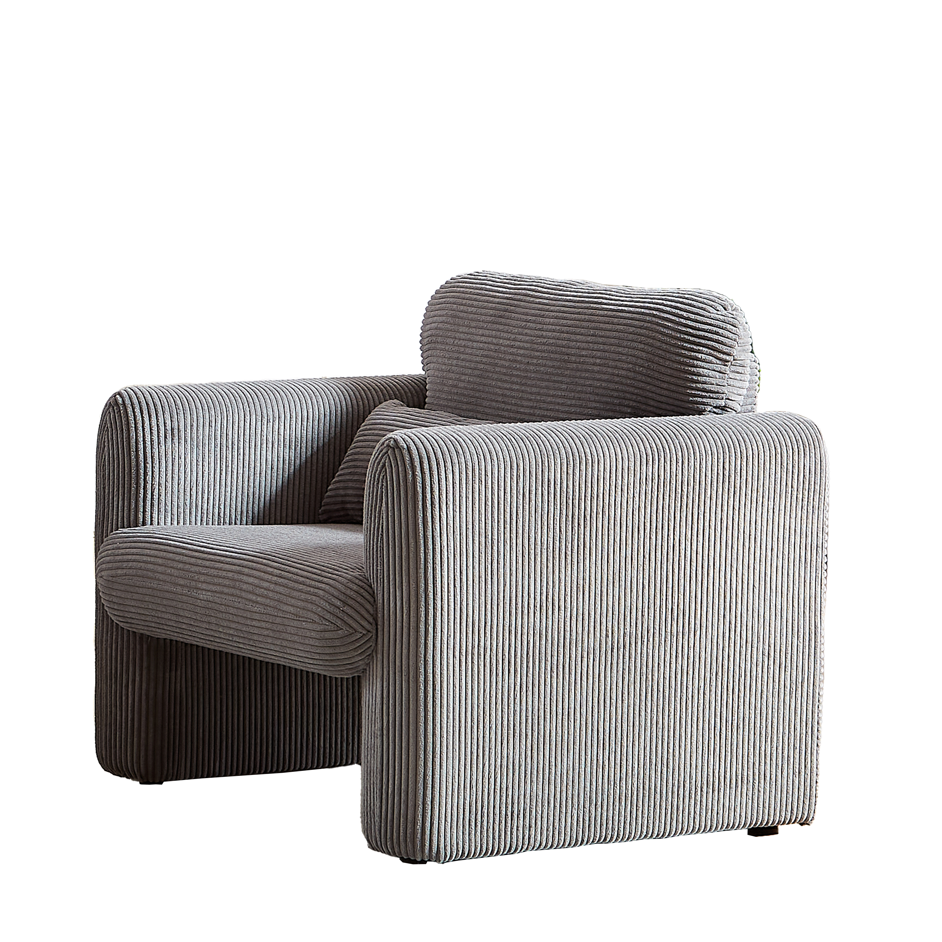 33"Corduroy Fabric Single Sofa, Modern Lounge Chairs Single Sofa with Support Pillow , for Apartment, Office, Living Room & Bedroom