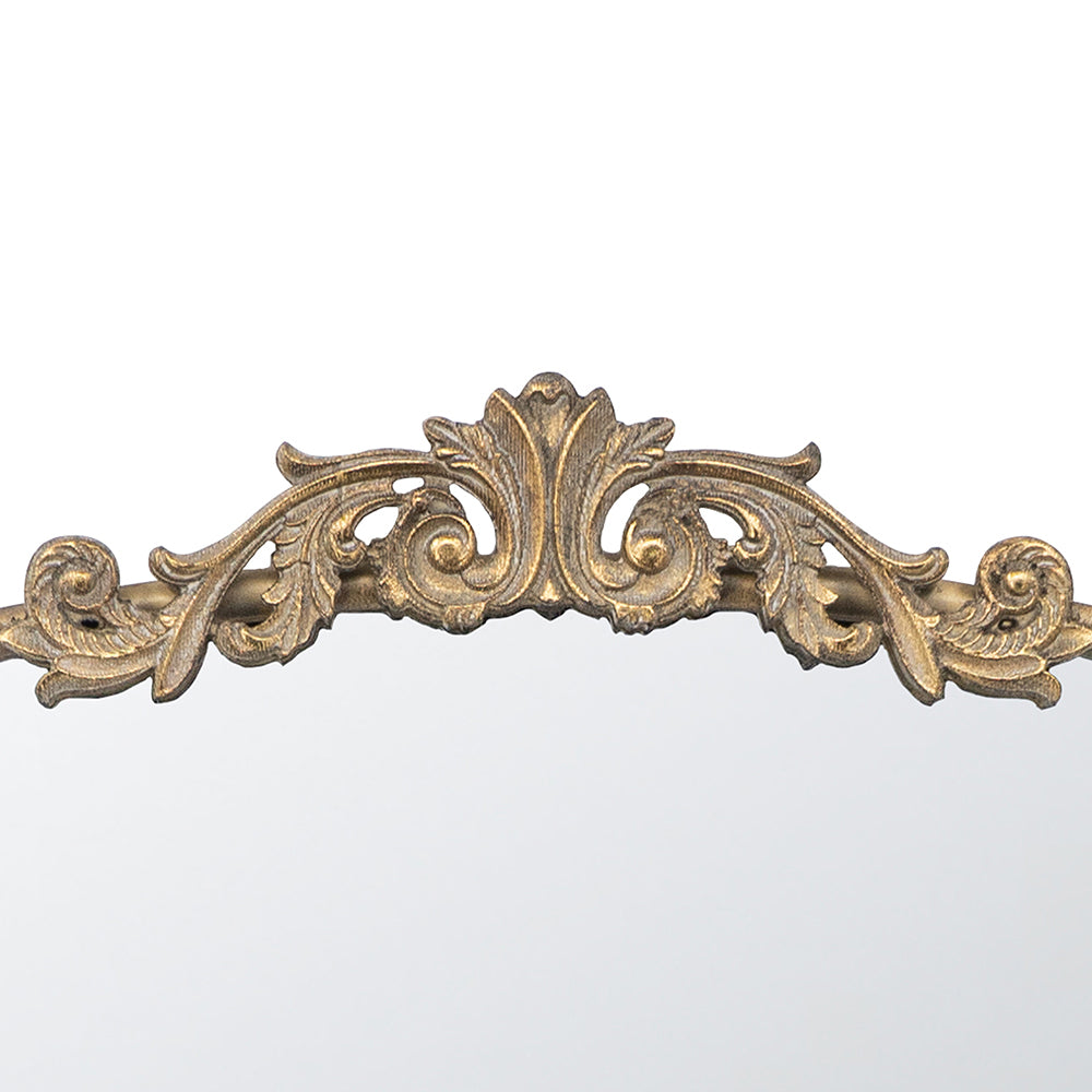 24" x 36" Gold Arch Mirror, Baroque Inspired Wall Decor for Bathroom Bedroom Living Room