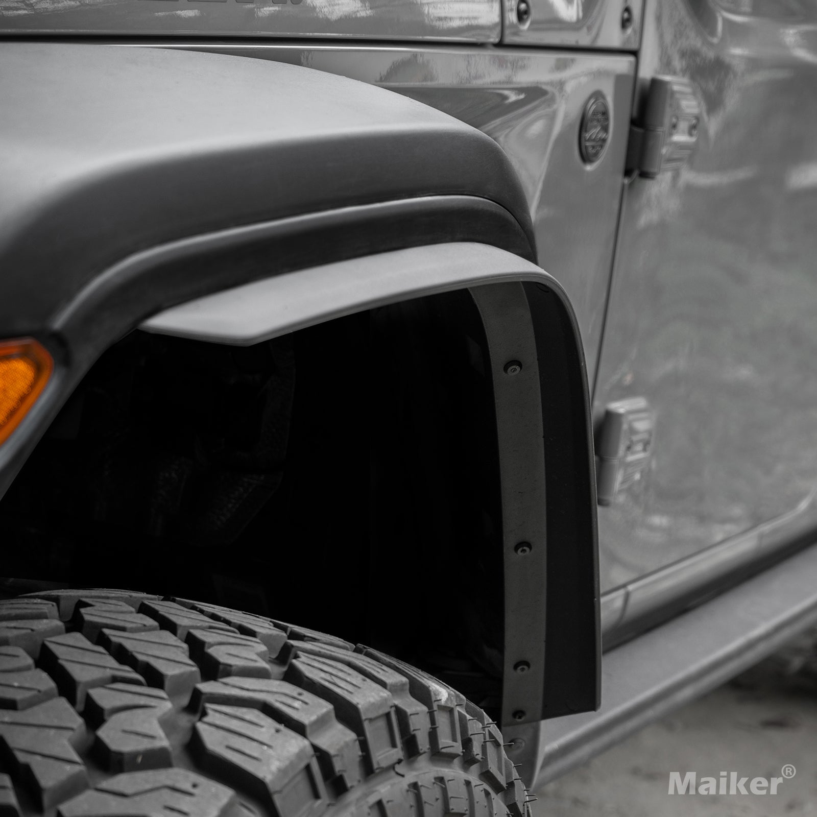Front & Rear Fenders for 2020–2024 Jeep Gladiator JT Mojave & Rubicon – 4PCS Off-Road Fender Liner Set (Fits High Clearance Fender Flares Only)