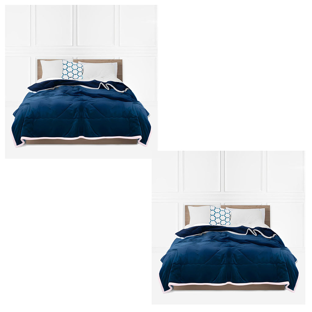 SOGA Navy Blue Throw Blanket