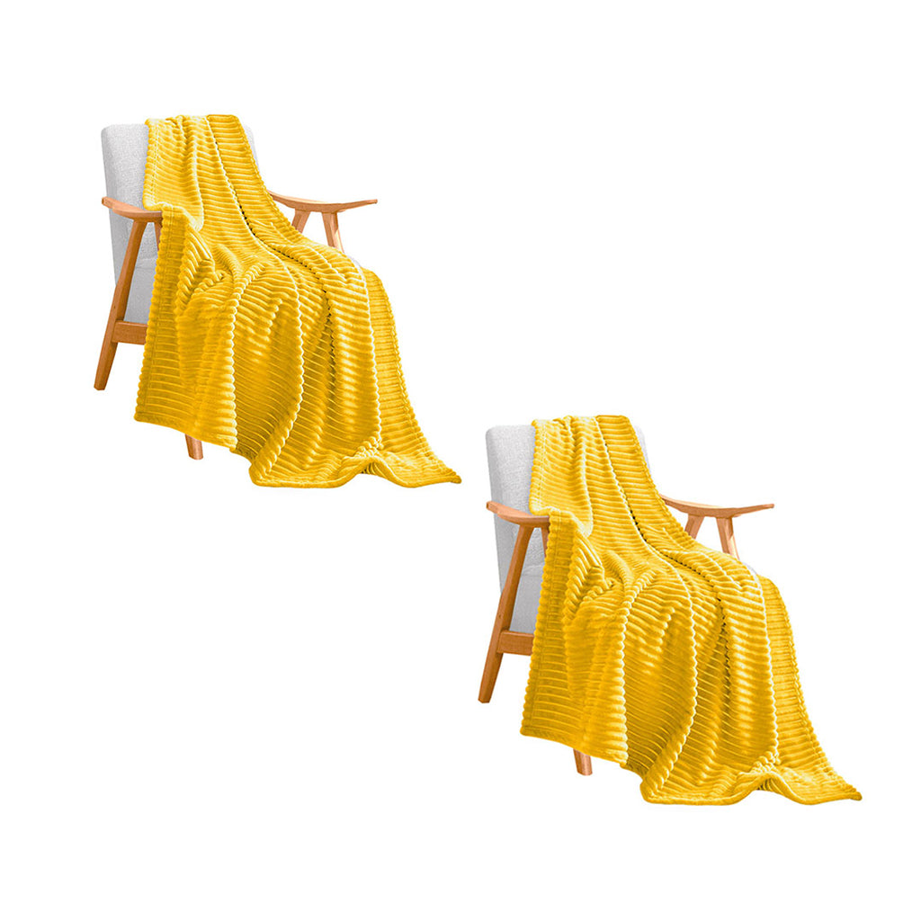 SOGA Yellow Throw Blanket