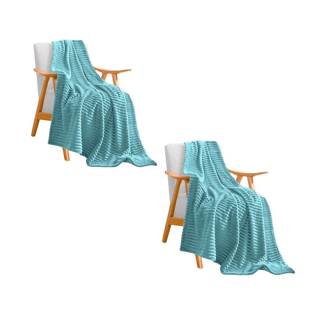 SOGA Sky Blue Throw Blanket