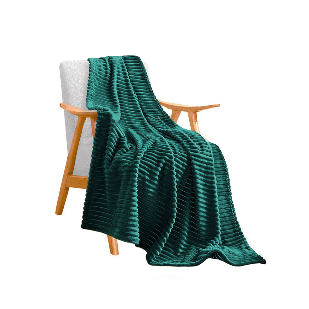 SOGA Dark Green Throw Blanket