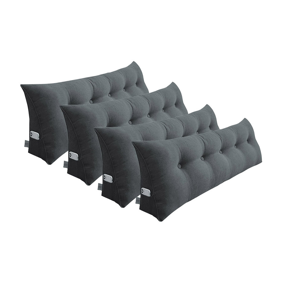 SOGA 100cm Dark Grey Tatami Cushion Pillow