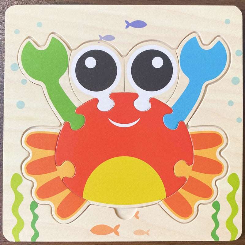 3D Wooden Animal Puzzles - Educational Toy