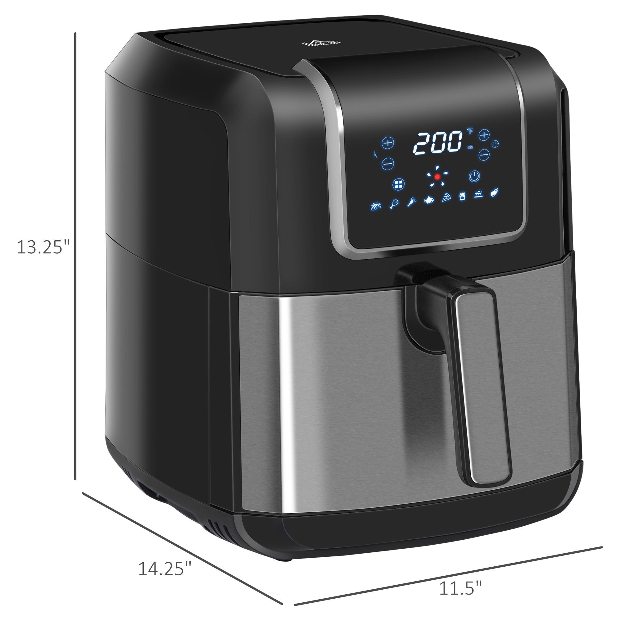 6.9QT Air Fryer Oven - 1700W Digital, Oil-Less Cooking