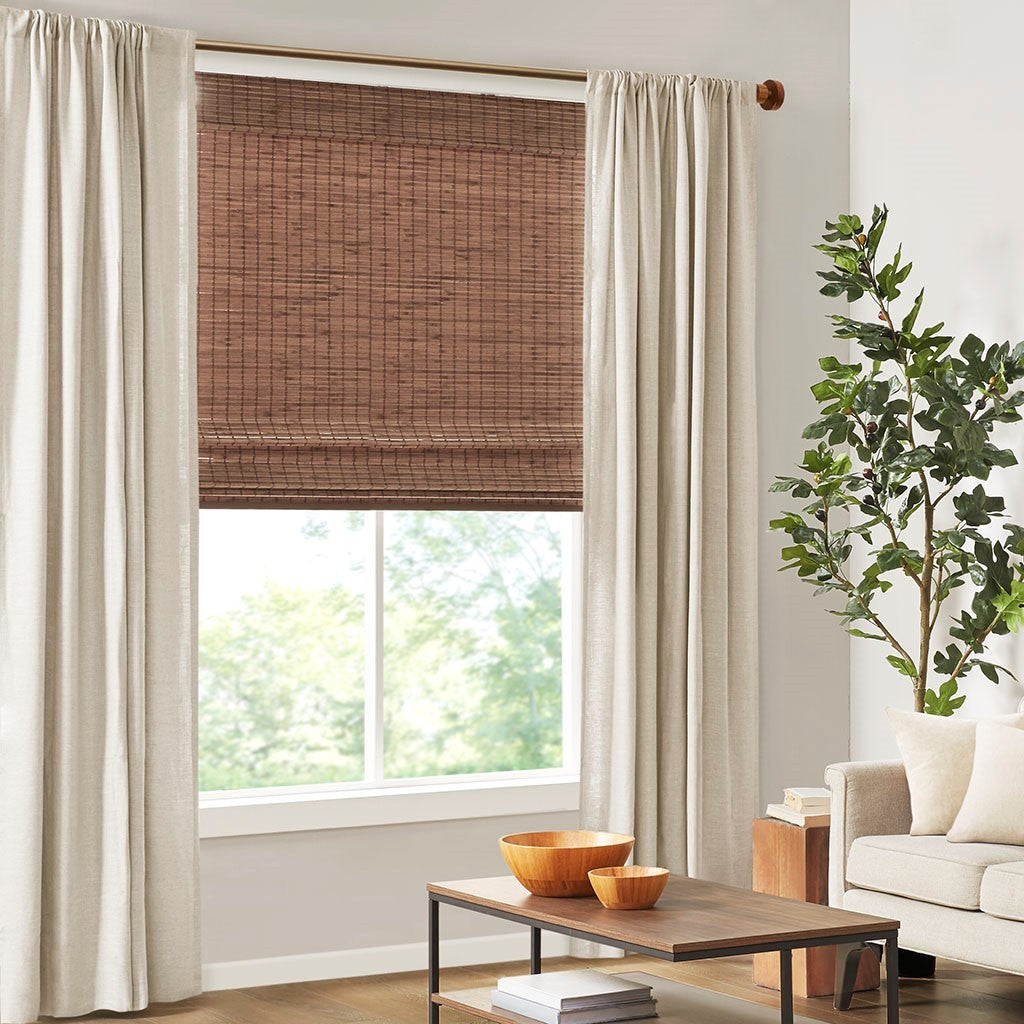 Bamboo Light Filtering Roman Shade 64'L