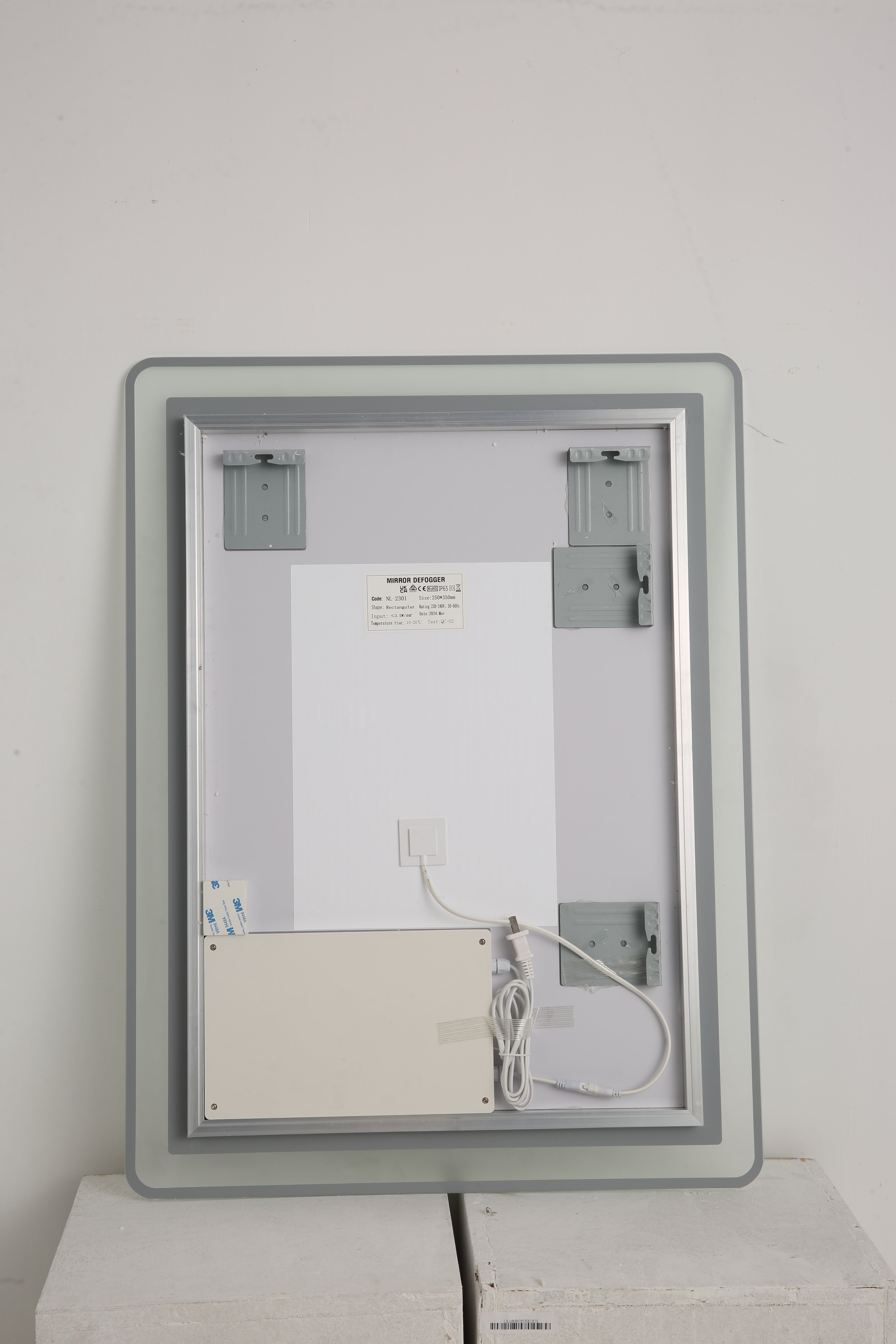 40x32 Inch LED Bathroom Mirror, Wall Mounted Vanity Mirror with Front Lights, Anti-Fog Frameless Makeup Mirror, Copper-Free Silver, Horizontal or Vertical Orientation