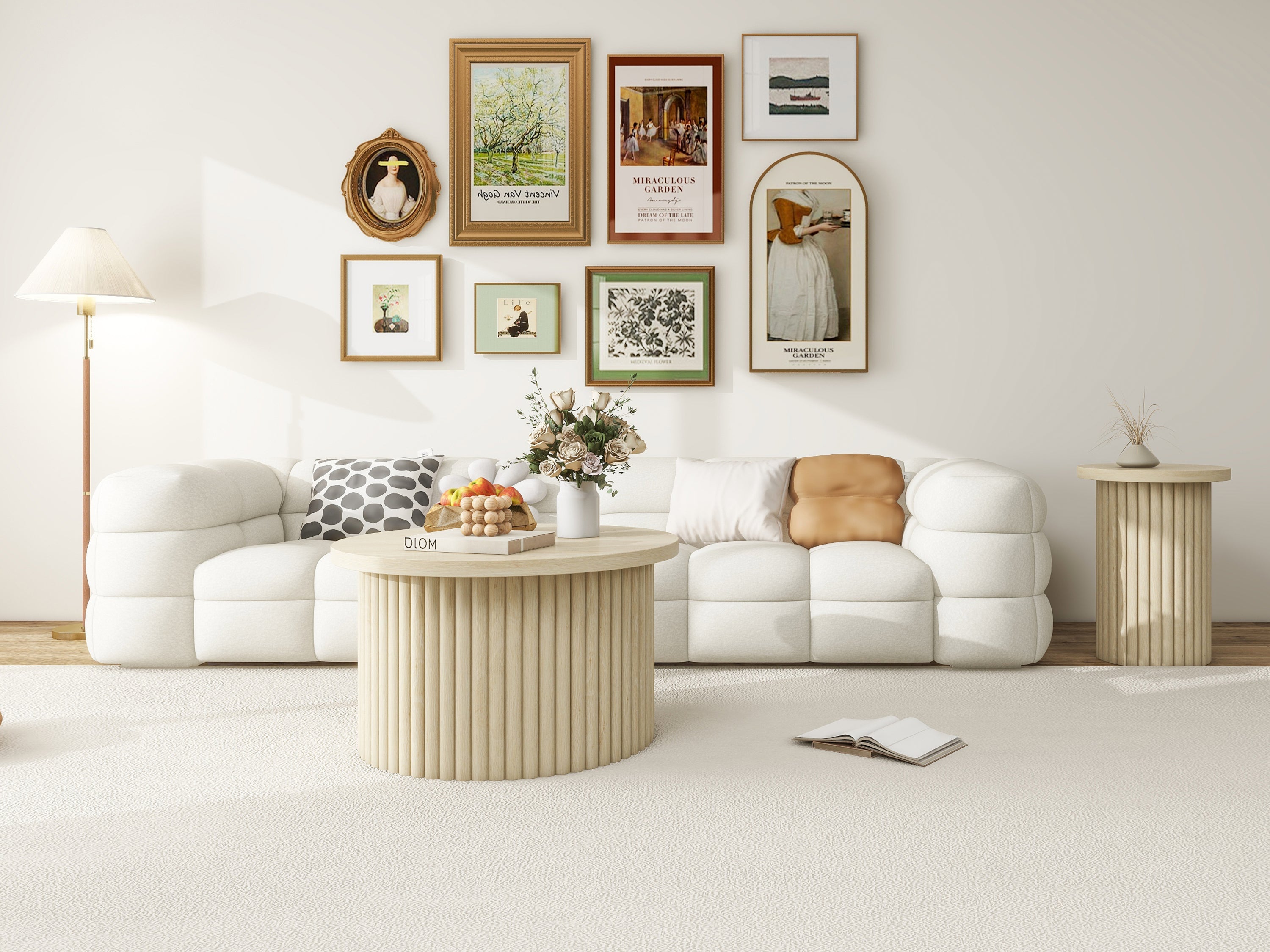 Coffee Table Set of 2 ,Round Coffee Table,Modern Side Tables Accent End Table for Living Room ,Apartment