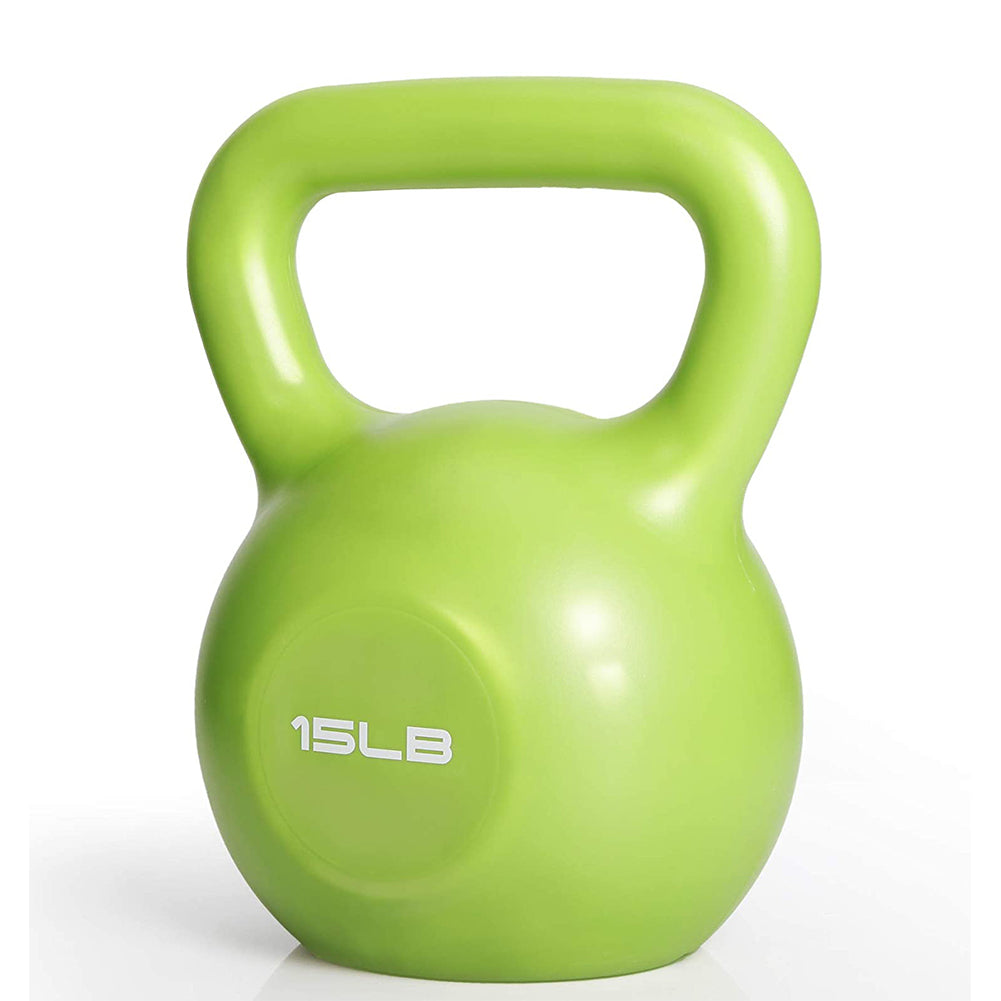 15LB Kettlebell Set – Vinyl Coated Kettlebell for Women, Strength Training Weight with Wide Comfortable Grip for Home Gym Workouts