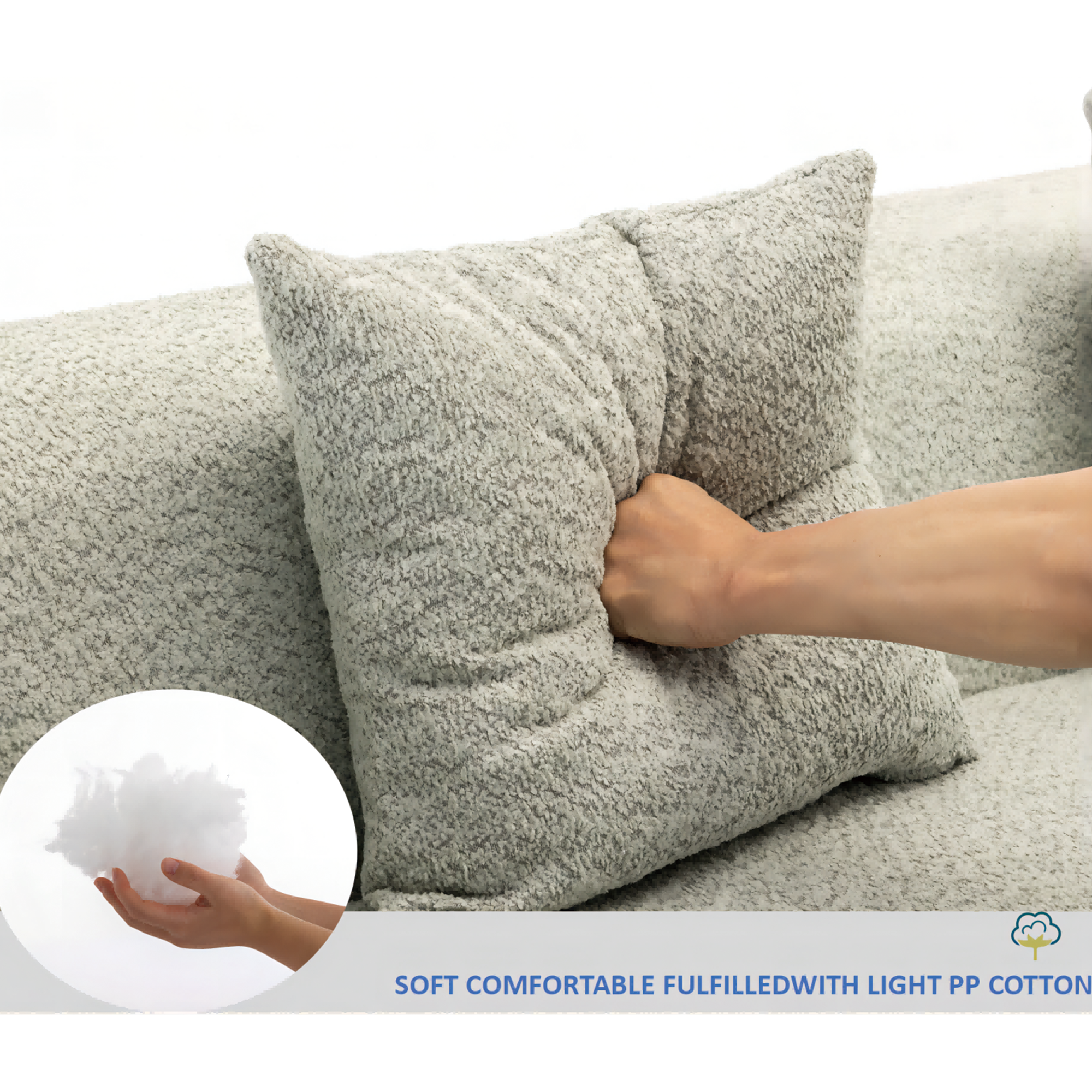 [Video Included] New & Upgraded Modular Sofa – Extended Edition, Modern Minimalist Upholstered Couch, Round Fiber Anti-Wrinkle Fabric, Free Combination, Green