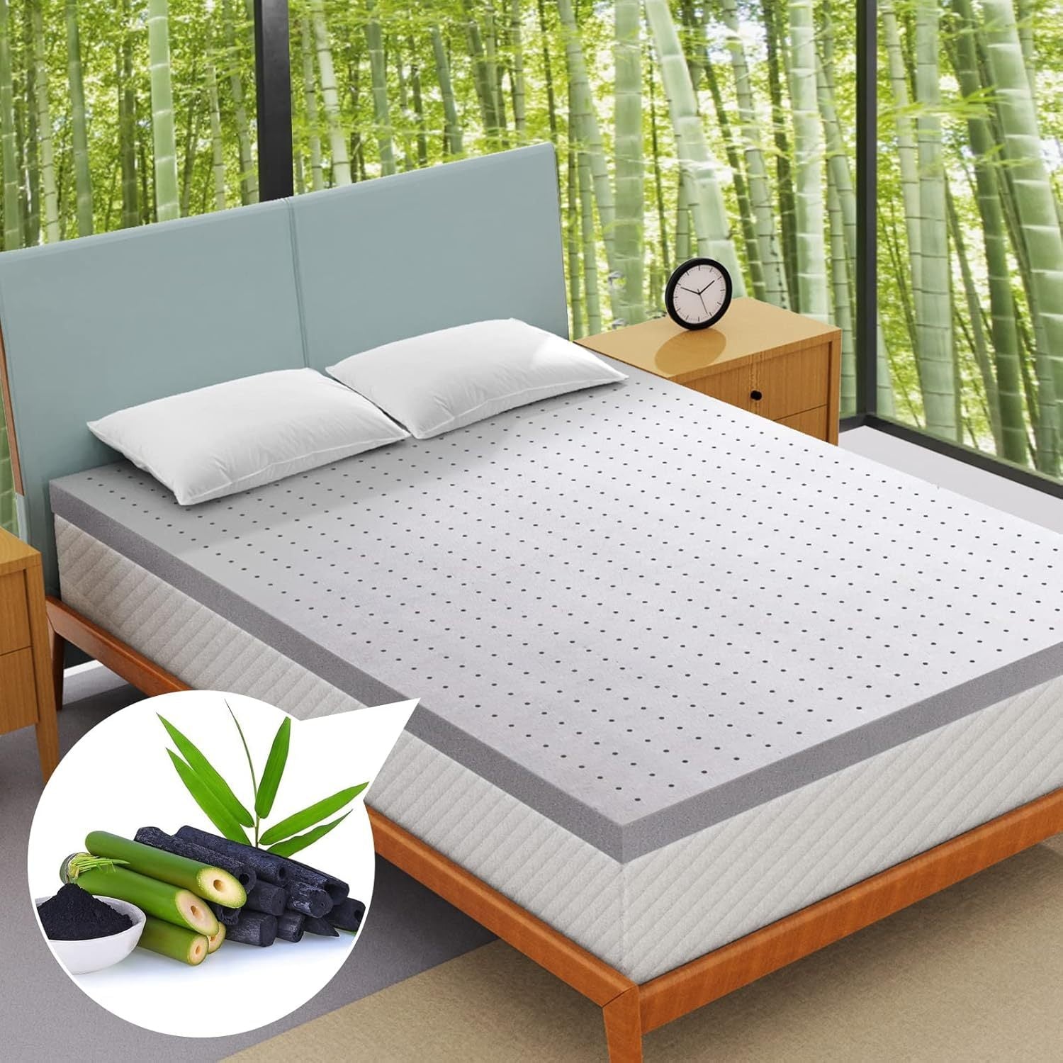 4 Inch Mattress Topper Full,Gel Memory Foam Mattress Topper Double Bed Topper for Soft & Cooling Sleep, Pressure Relieve, CertiPUR-US Certified
