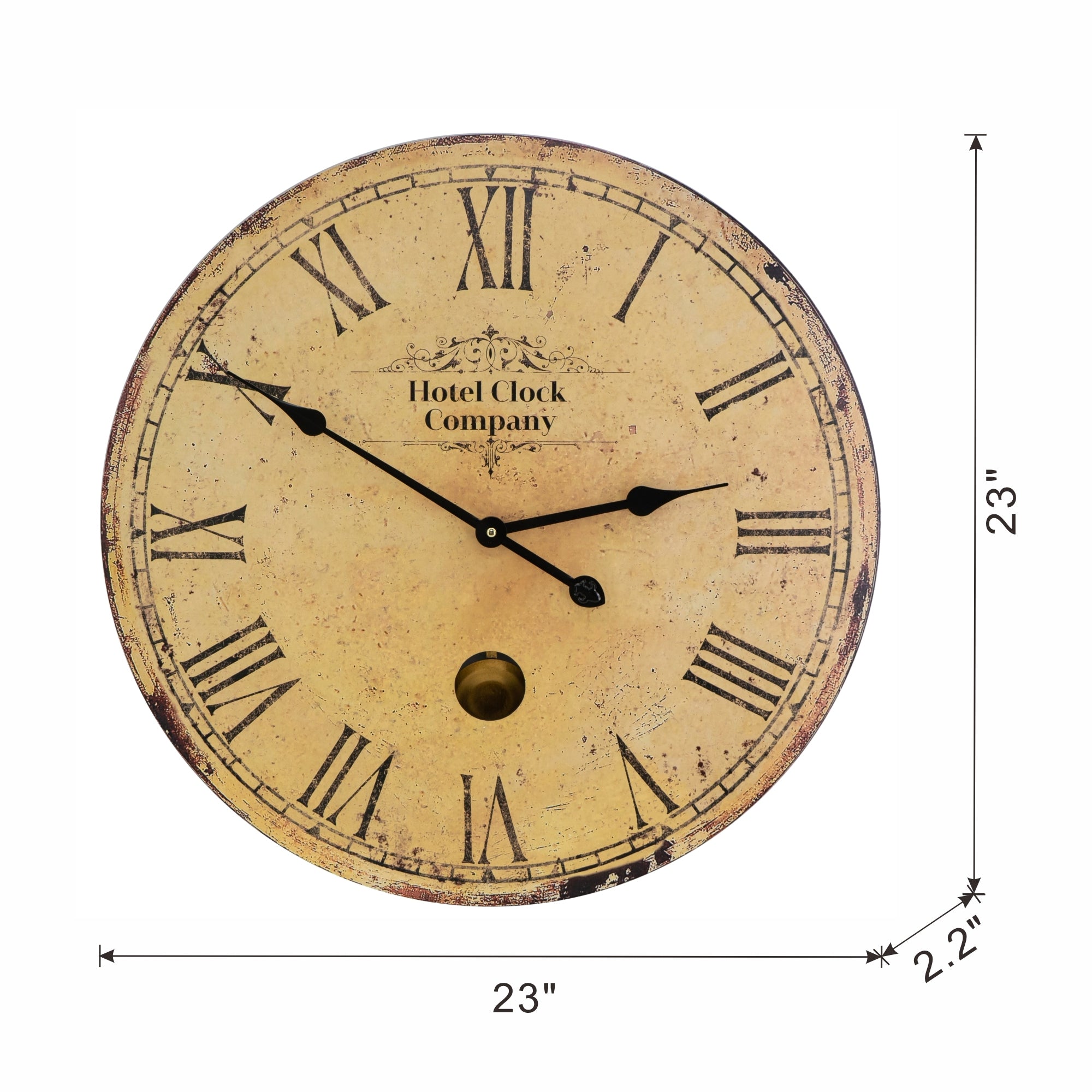 D23x2.2' Wall Clock – Modern Design, Durable Timepiece for Home & Office