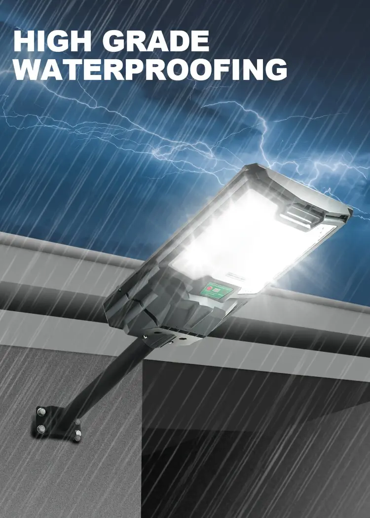 Solar Street Lights Outdoor – 66 LED Parking Lot Light, IP65 Waterproof, Dusk to Dawn Flood Light for Garden, Road, Courtyard