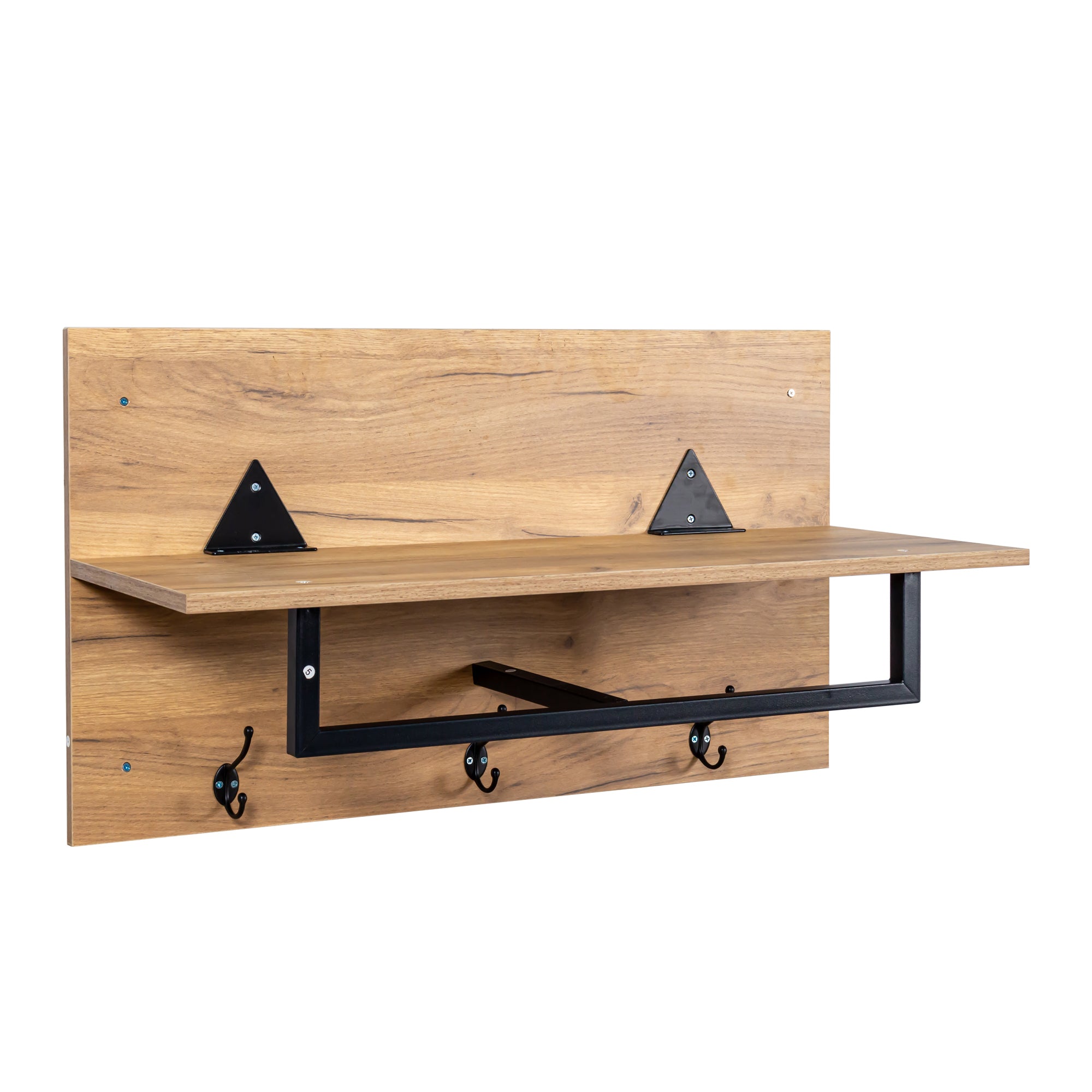 Modern Hallway Shoe Cabinet with 3 Hooks and Coat Hanger for Entryway Storage, Stylish Coat Rack Organizer
