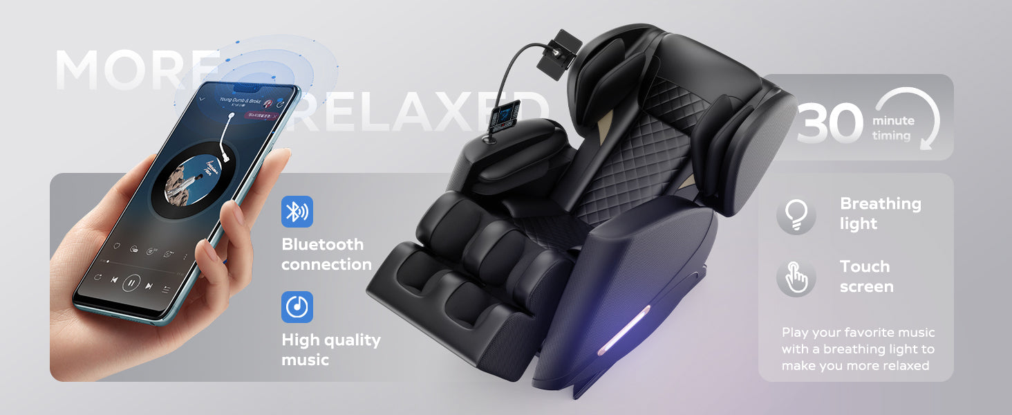 Full Body Massage Chair Recliner with Zero Gravity, Full Body Air Pressure