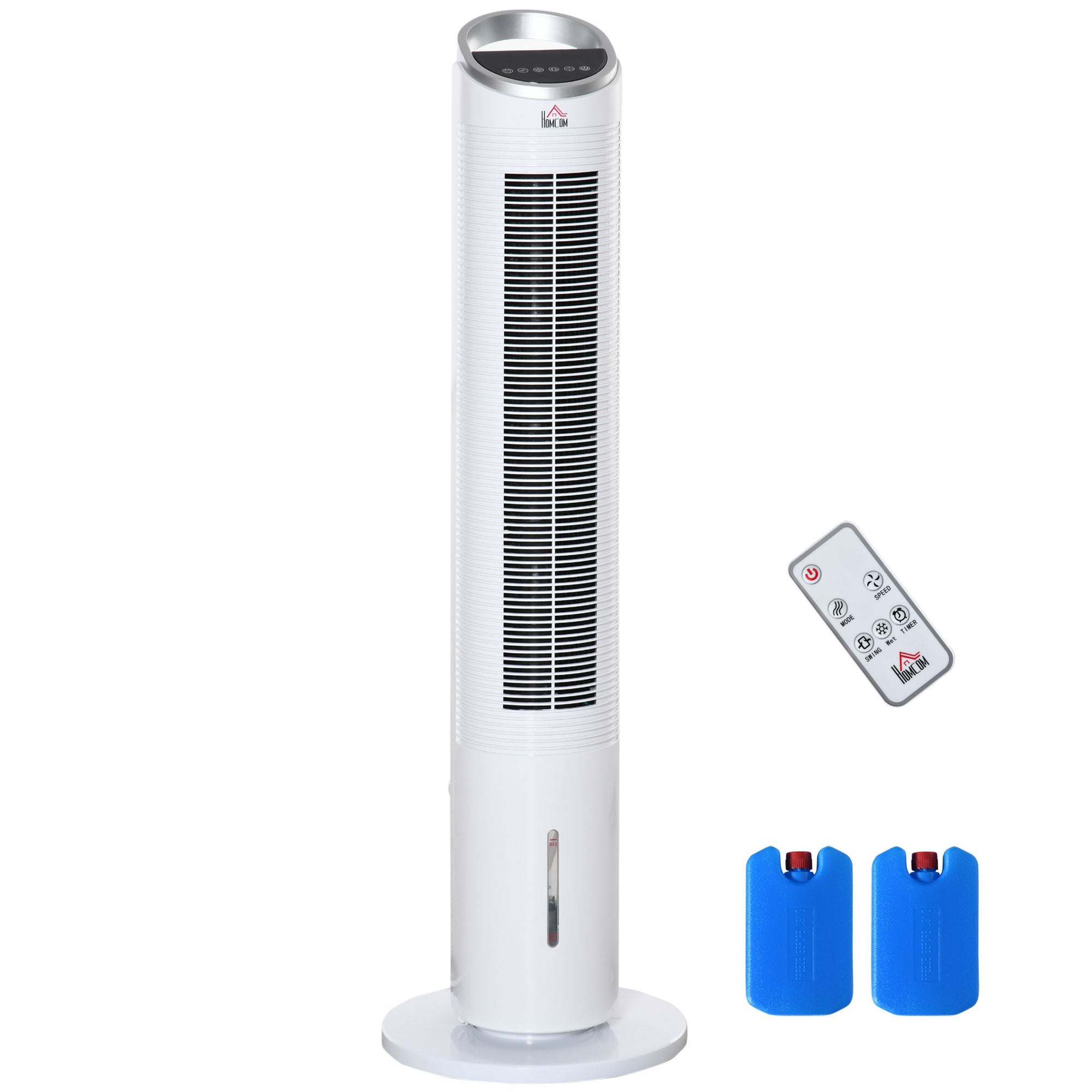 HOMCOM 40" Evaporative Air Cooler - 3-in-1 Cooling Fan & Humidifier