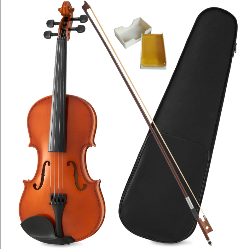 4/4 Full Size Violin for Beginners & Professionals - Durable, Lightweight Design with Rich Stable Sound, Smooth Gloss Finish, Ready to Play, Unique Musical Gift Idea