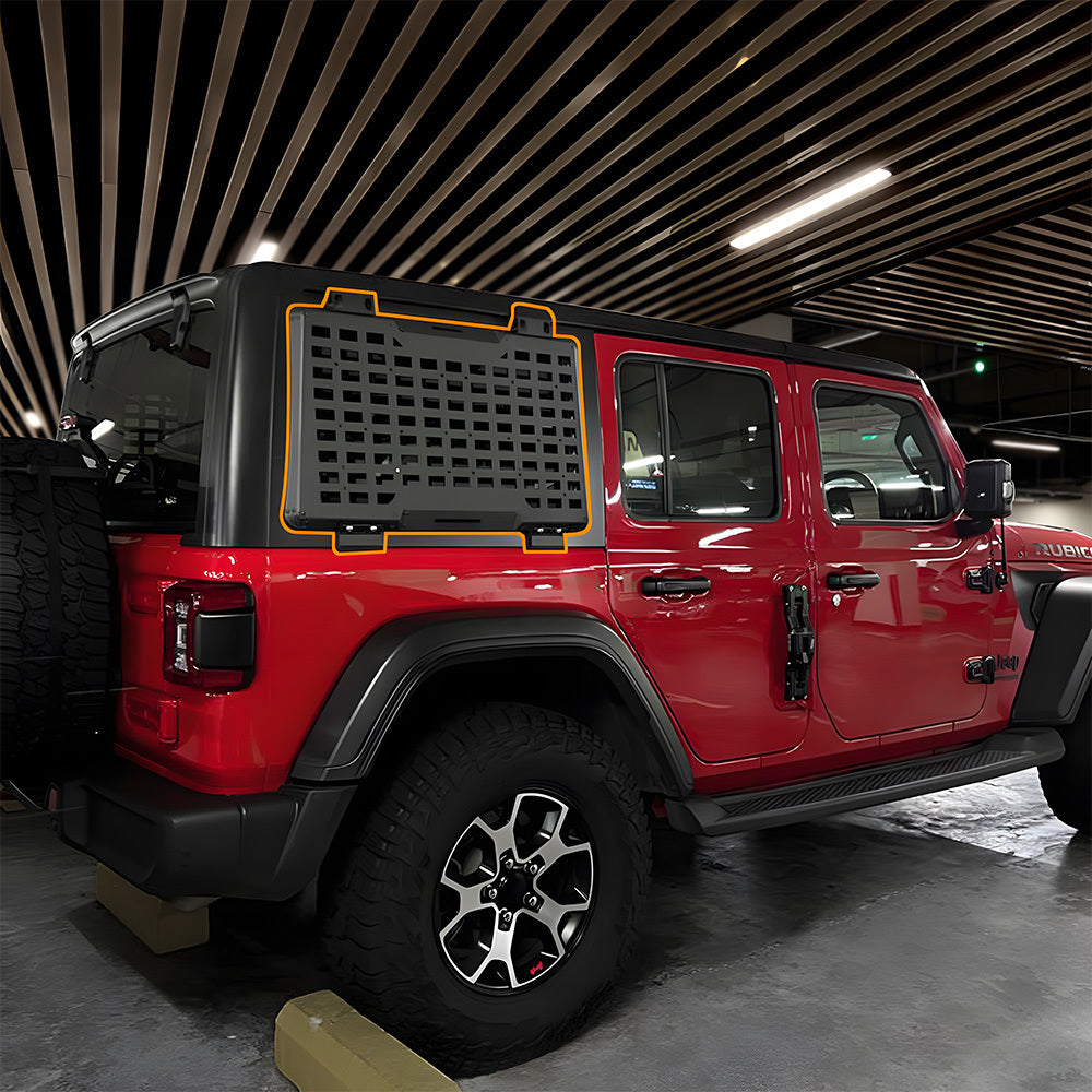Rear Window Molle Panel Modular Storage Panel System Rear Window Protective Decoration for 2018-2023 Jeep Wrangler JL 4 Doors, Right side