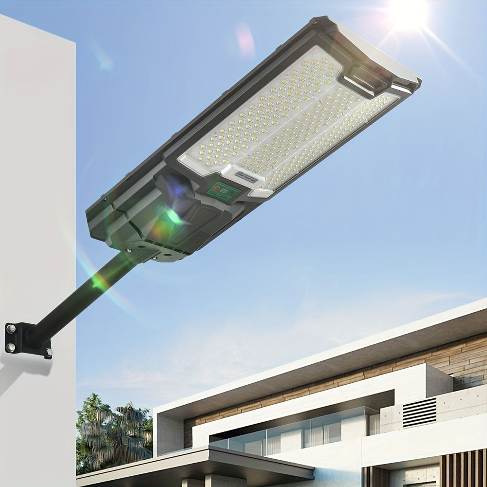 Solar Street Lights Outdoor – 66 LED Parking Lot Light, IP65 Waterproof, Dusk to Dawn Flood Light for Garden, Road, Courtyard