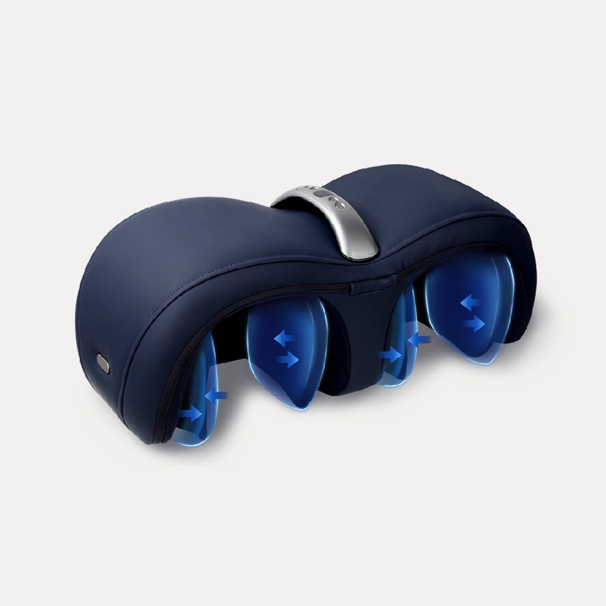Air Pressure Knee Massager with Heat & Vibration – Adjustable Compression for Joint Pain Relief & Recovery, Dark Blue