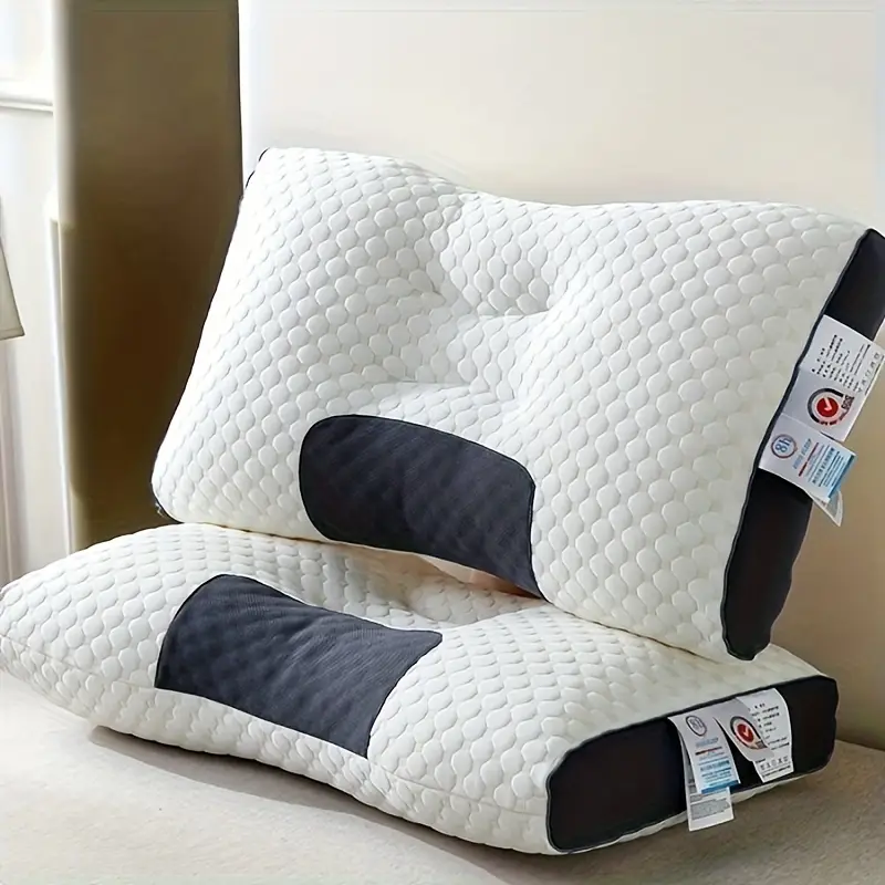YBZ 3D Knitted Cotton Massage Pillow -white (2 pack)