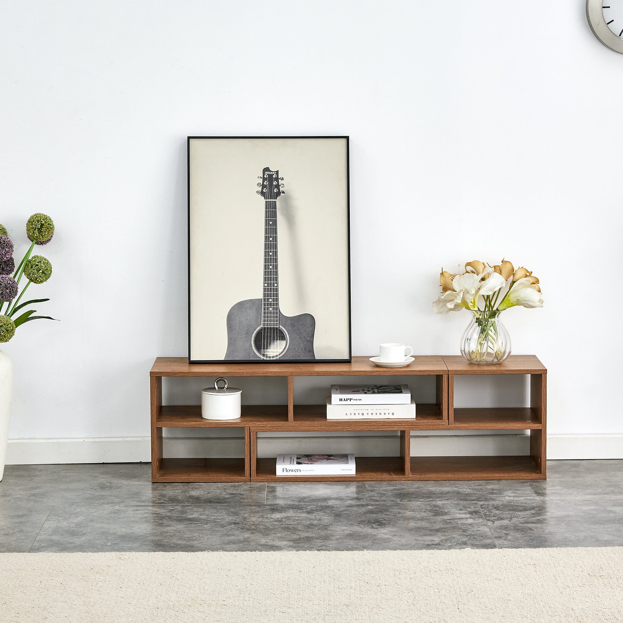 2 Pieces Cube TV Stand,Free Combination Gaming Entertainment Center Media Stand,Open Storage Bookcase Shelf for Living Room,2 Shelf Bookcase L-Shaped TV Console Stand