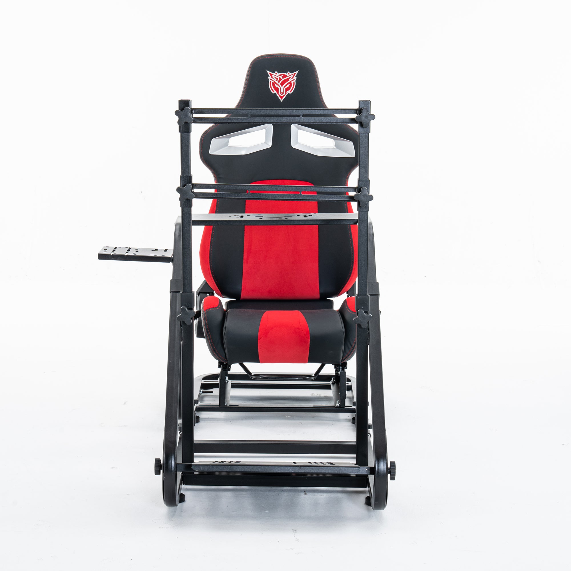 Enhanced and stable racing wheel cockpit, compatible with Fanatec, PXN, Thrustmaster, and Logitech adjustable driving simulators, excluding handbrake, pedals, and monitor