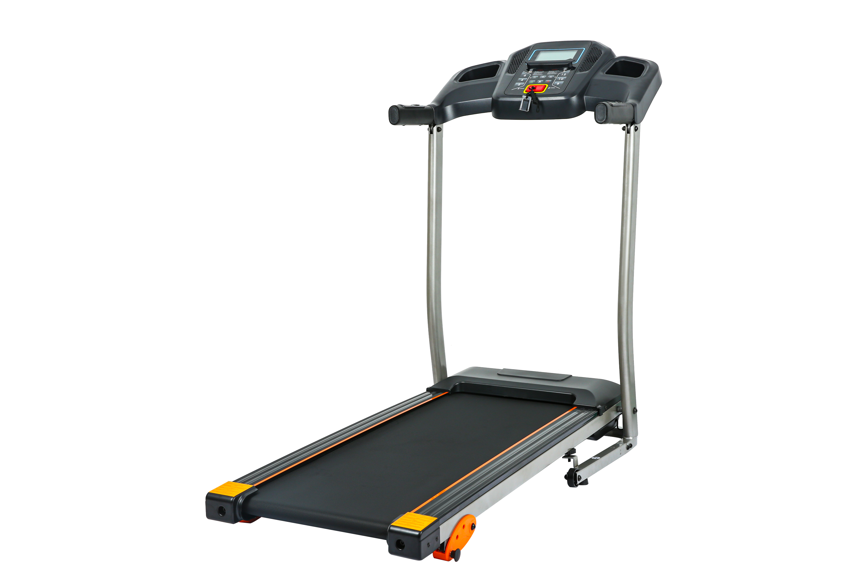 Folding Treadmill 2.5HP – 12KM/H Max Speed, Foldable Home Fitness Equipment with LCD, 4 Incline Levels, 12 Workout Programs, Bluetooth – Black