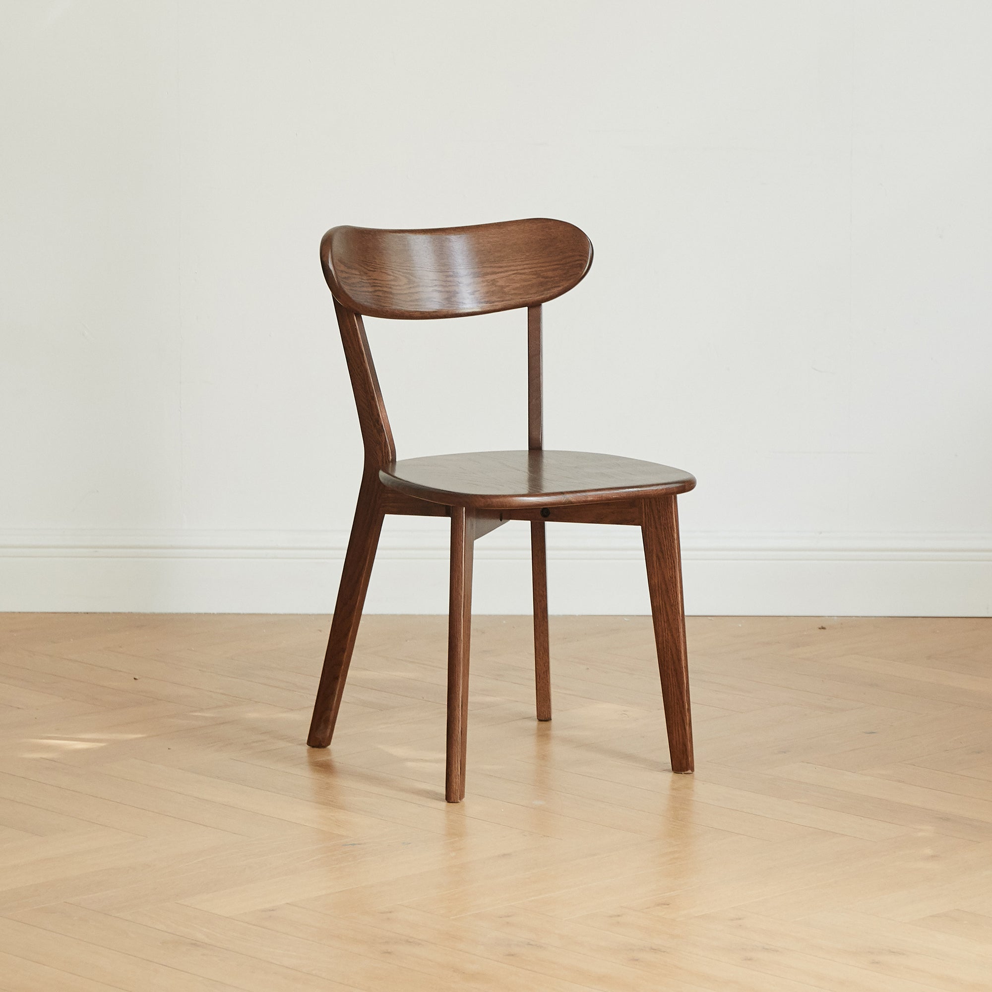 (Set of 2) Solid Oak Wood Dining Chairs – Natural FAS Grade North American Wood, Dirt-Free, Minimalist Living Room or Table Chairs, 46.5×54×80cm