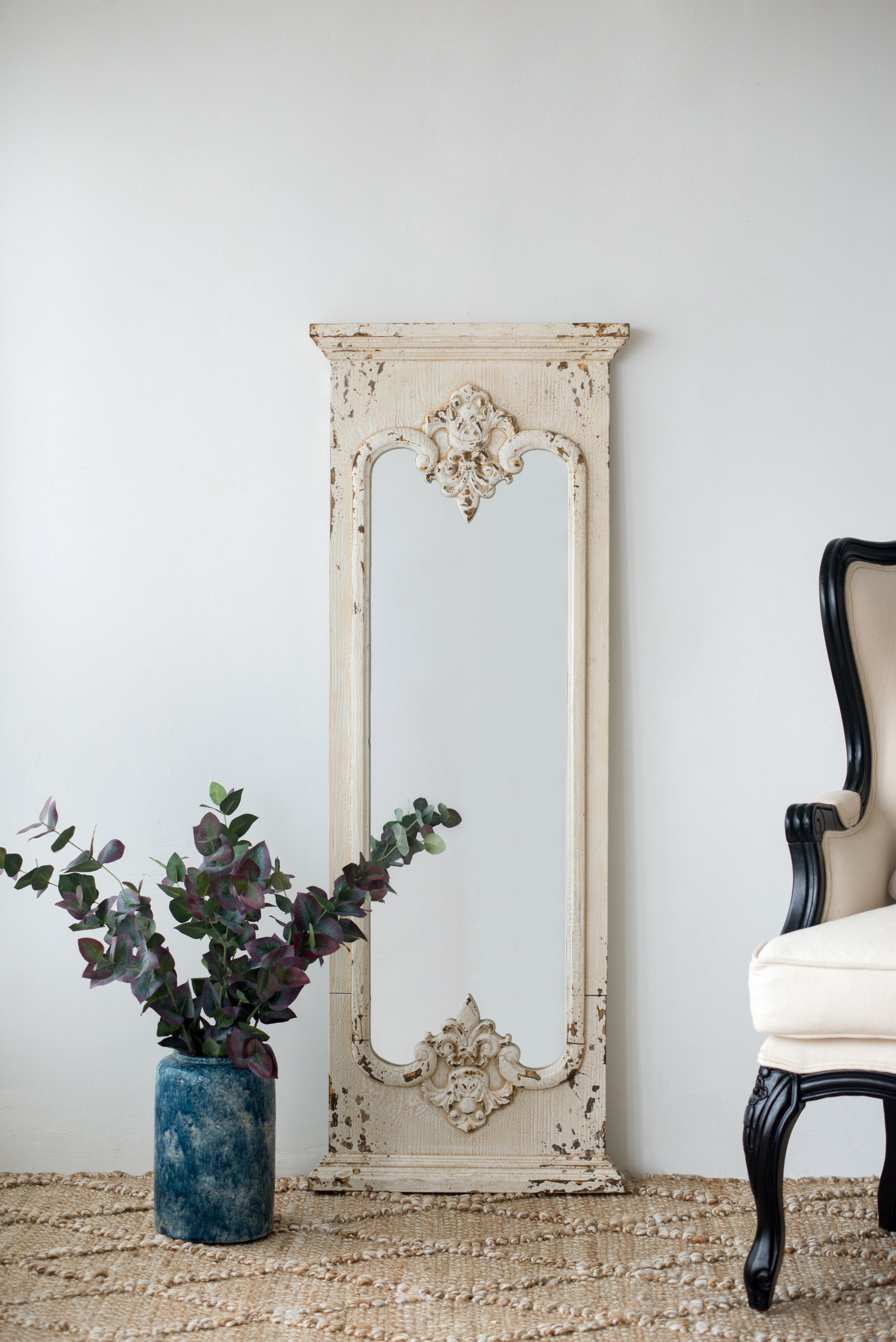 21.5' x 59' Full Length Mirror with Solid Wood Frame, Floor Mirror for Living Room Bedroom Entryway