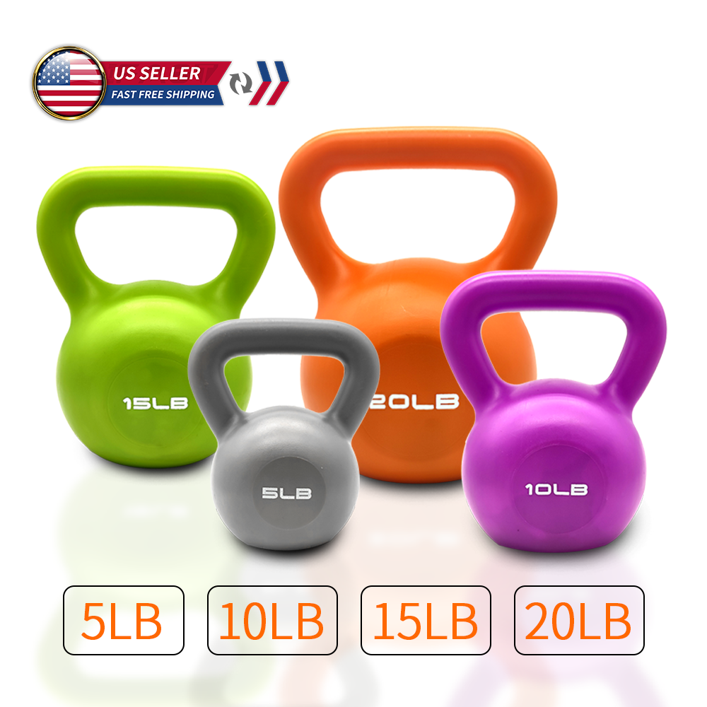 5LB Kettlebell Set – Vinyl Coated Kettlebell for Women, Strength Training Weights with Comfortable Wide Grip for Home Gym Workouts