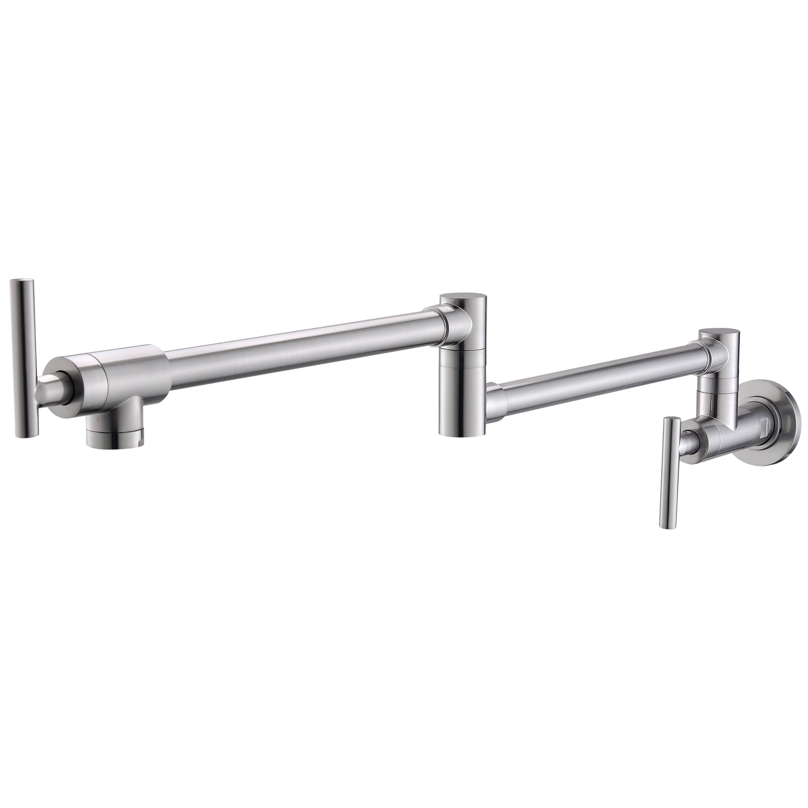 Wall Mount Commercial Pot Filler Faucet | Blackened 304 Stainless Steel Kitchen Folding Faucet