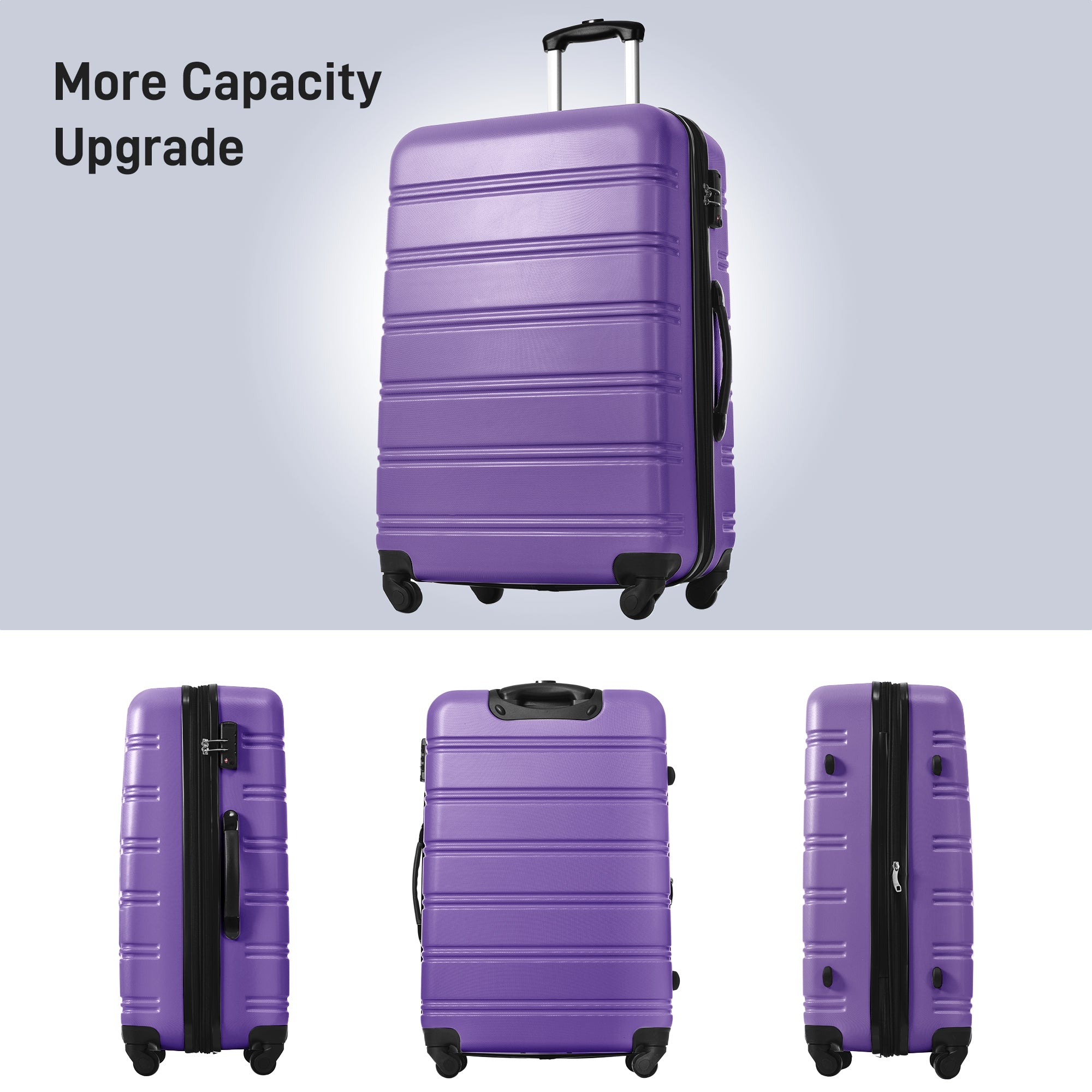 3 Piece Luggage Set Hardside Spinner Suitcase with TSA Lock 20' 24' 28' Available