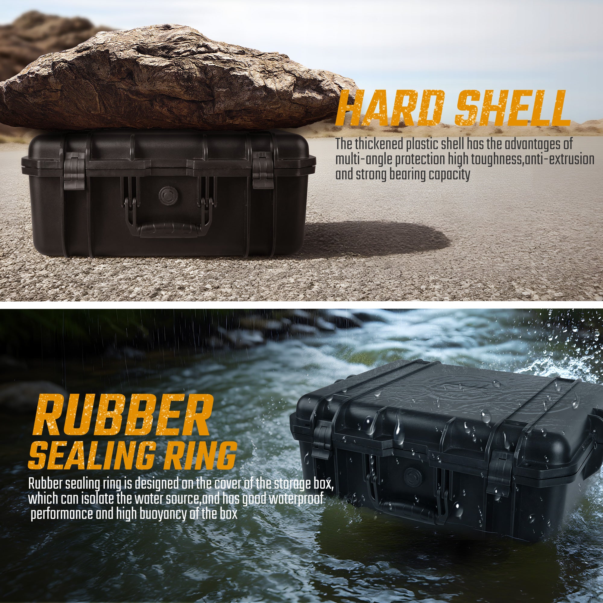 Plastic safety box, waterproof box, tool box, equipment box, injection molding equipment box