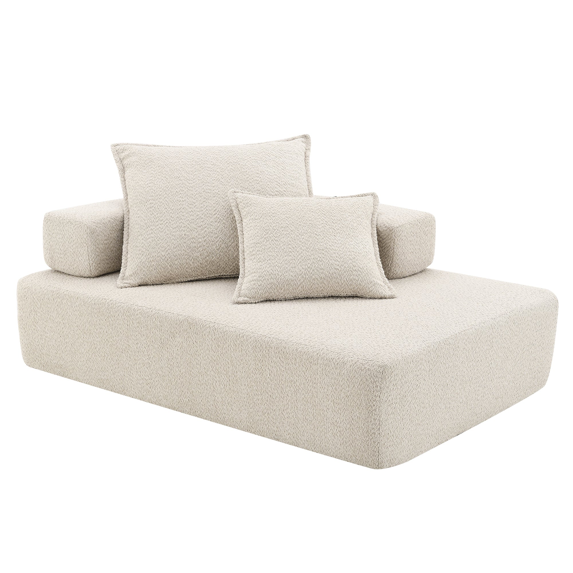 [VIDEO provided] Lounge Frame for Oversized Modular U Shaped Sectional Sofa,Luxury Boucle Floor Couch,Convertible Compressed Couch,Spacious Foam-Filled Sofa for Living Room,2 Colors