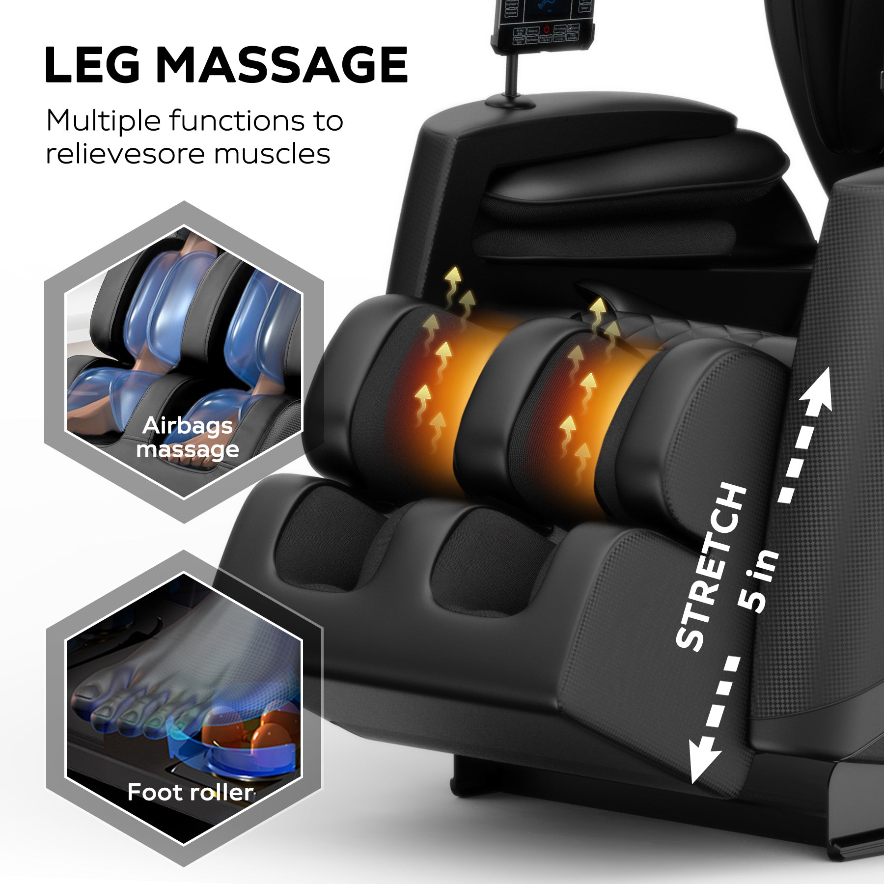 2024 Full Body Massage Chair Recliner with Zero Gravity, Full Body Air Pressure