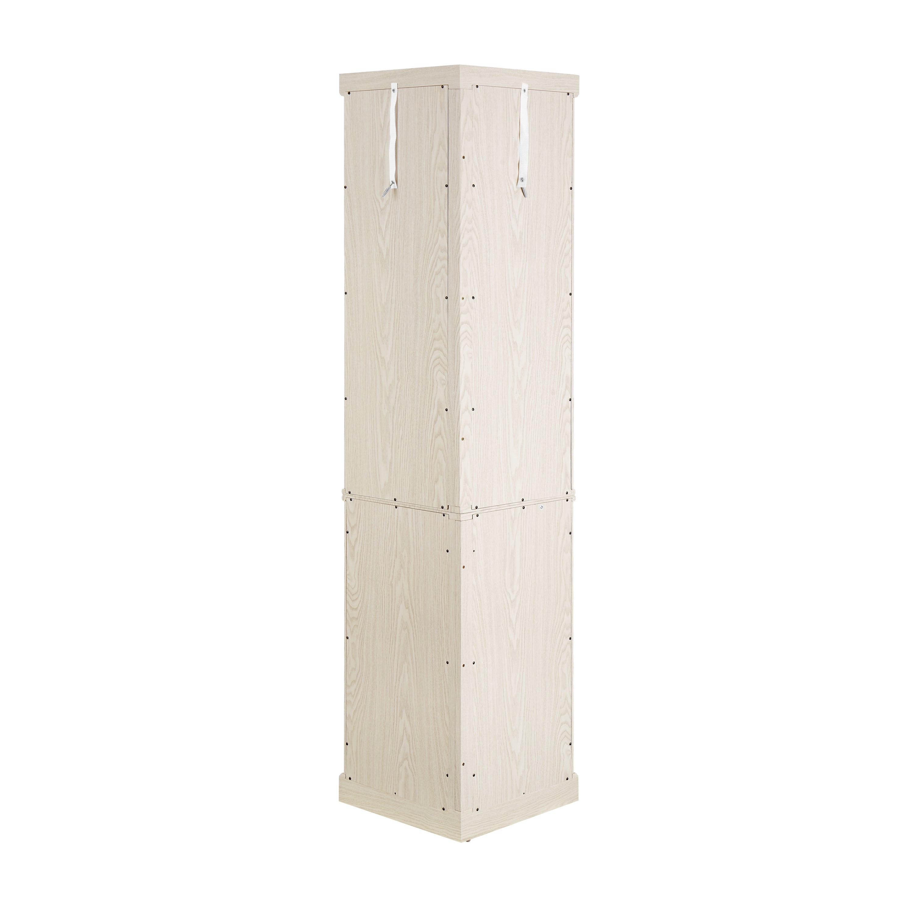 Corner Glass Cabinet Lighted Curio Cabinet – Corner Display Case for Living Room, Antique Collection, Wine, Bar Glass Storage with Light, Antique White