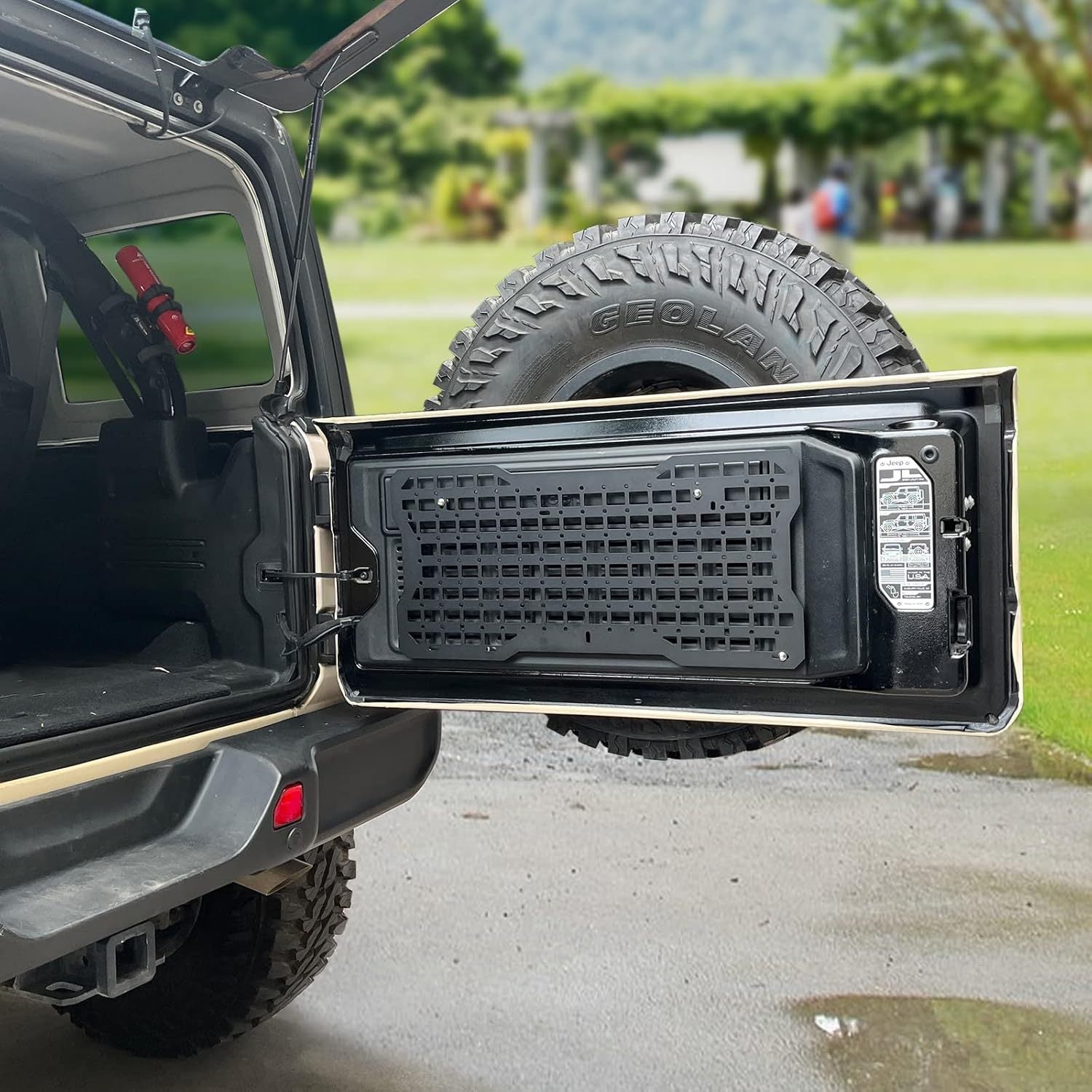 Tailgate Tactical Panel for Wrangler Tailgate Tool Kit Organizer Racks Compatible with Jeep Wrangler 2007-2018 JK JKU & 2018-2022 JL JLU