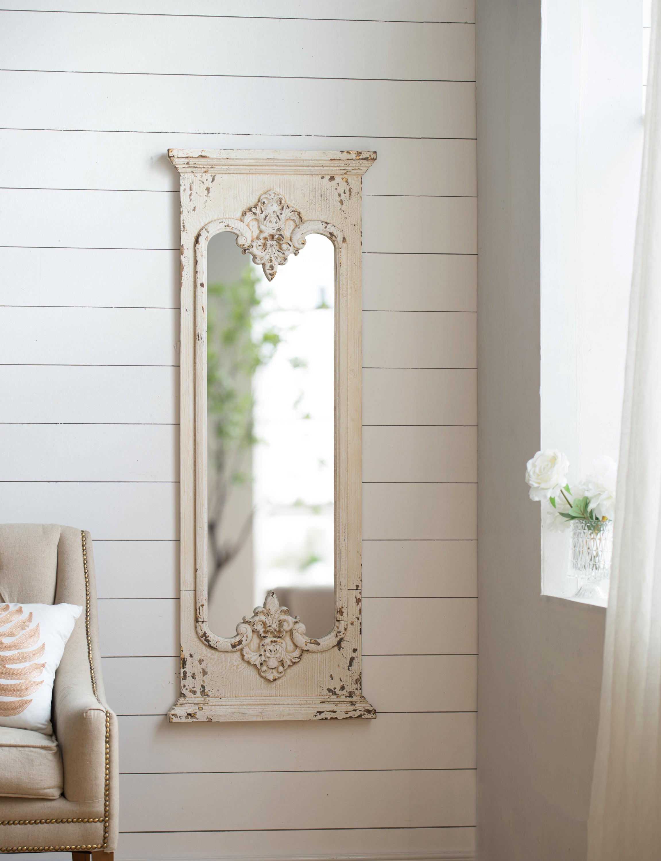 21.5' x 59' Full Length Mirror with Solid Wood Frame, Floor Mirror for Living Room Bedroom Entryway