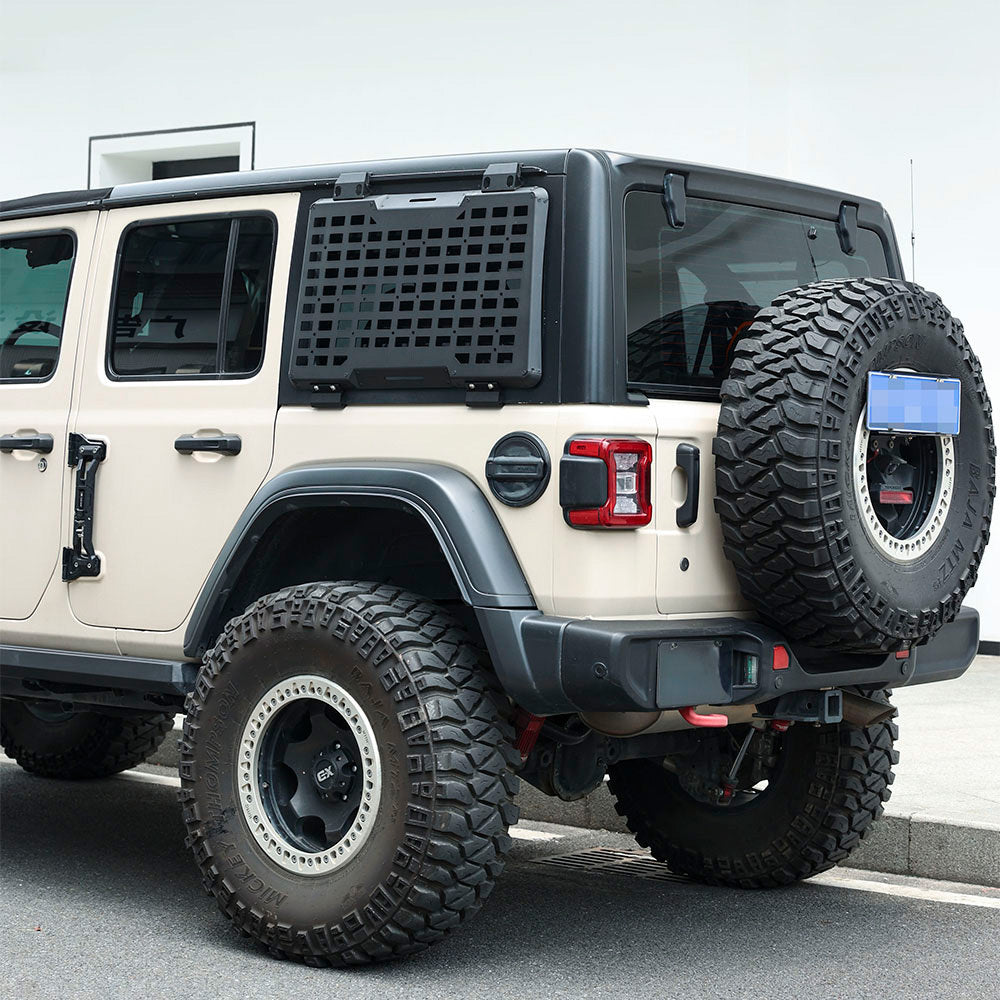 Rear Window Molle Panel Modular Storage Panel System Rear Window Protective Decoration for 2018-2023 Jeep Wrangler JL 4 Doors, Driver side