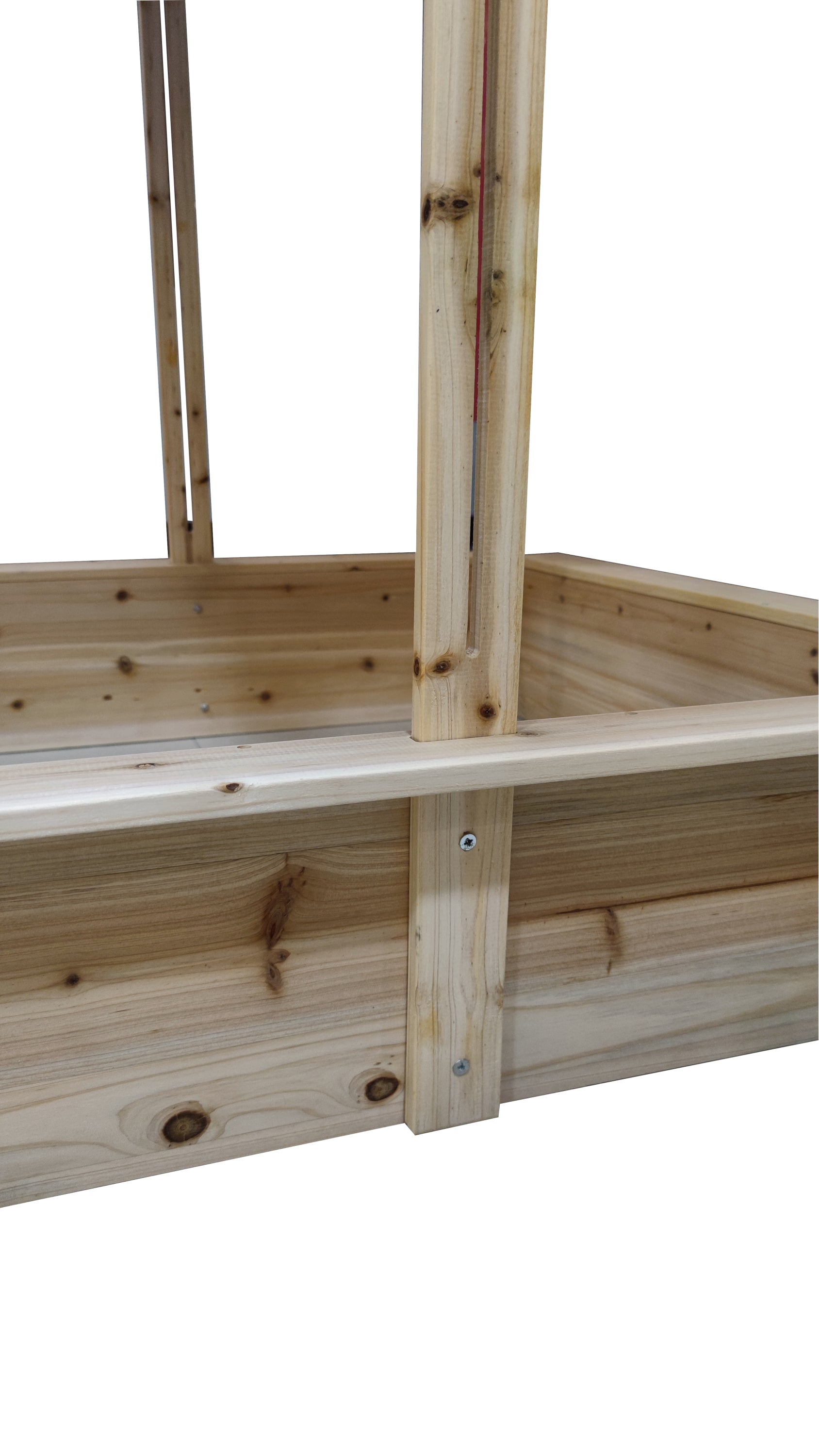 Children's Wooden Sandbox with Adjustable Retractable Canopy – Sand Pit with Cover for Garden, Beach, Patio, Outdoor Backyard Playset – Natural Wood
