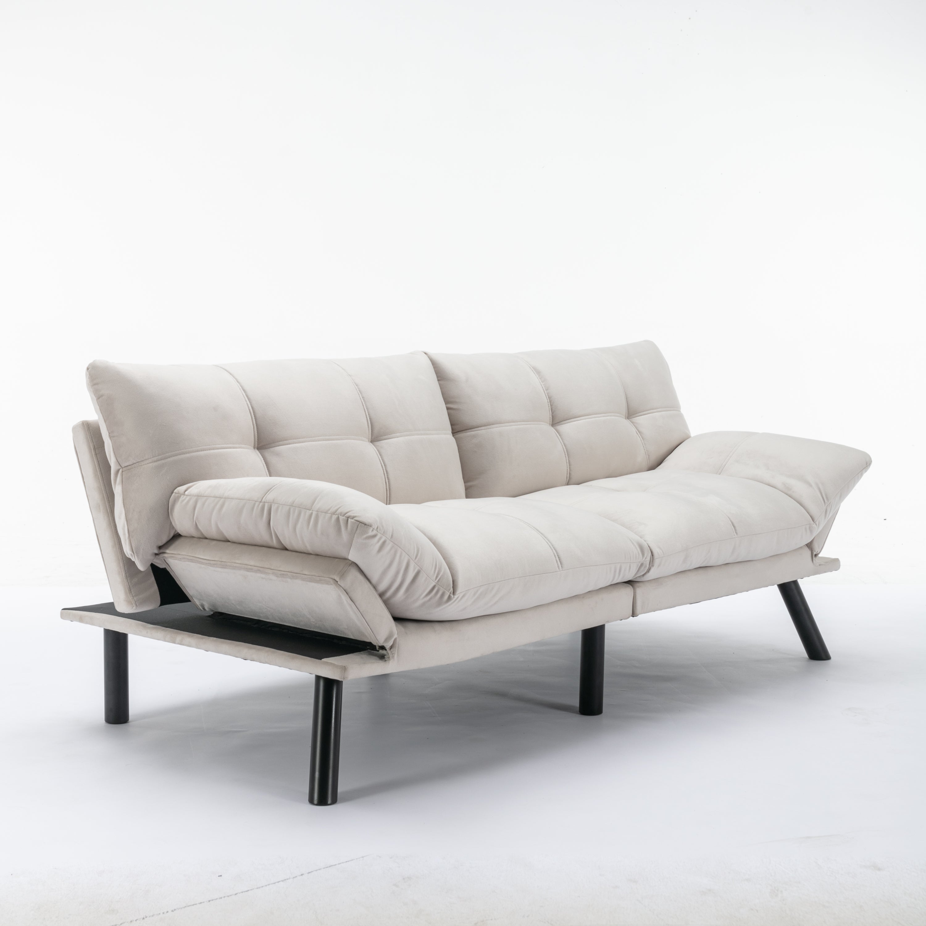 Cream Convertible Folding Modern sofa Bed