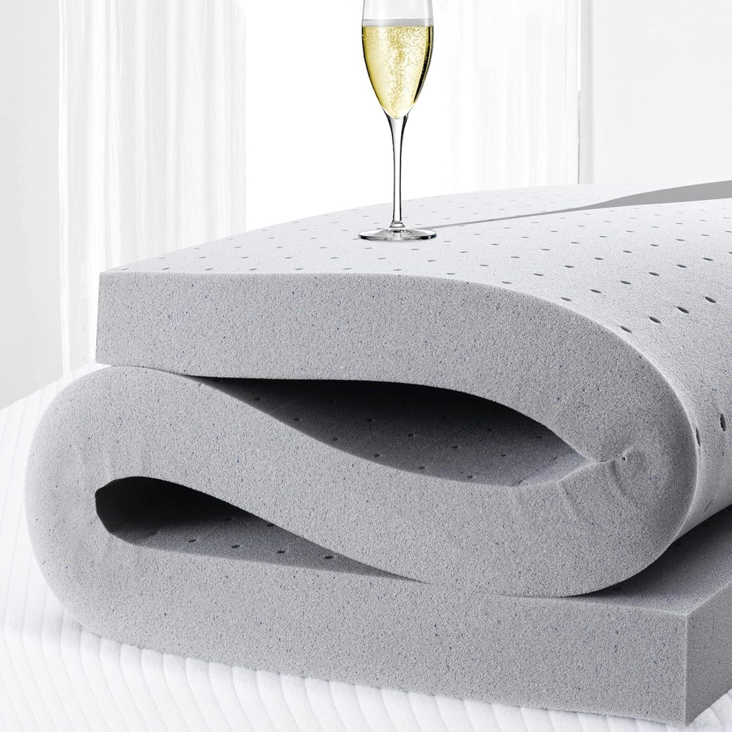 4 Inch Mattress Topper Queen,Gel Memory Foam Mattress Topper Double Bed Topper for Soft & Cooling Sleep, Pressure Relieve, CertiPUR-US Certified