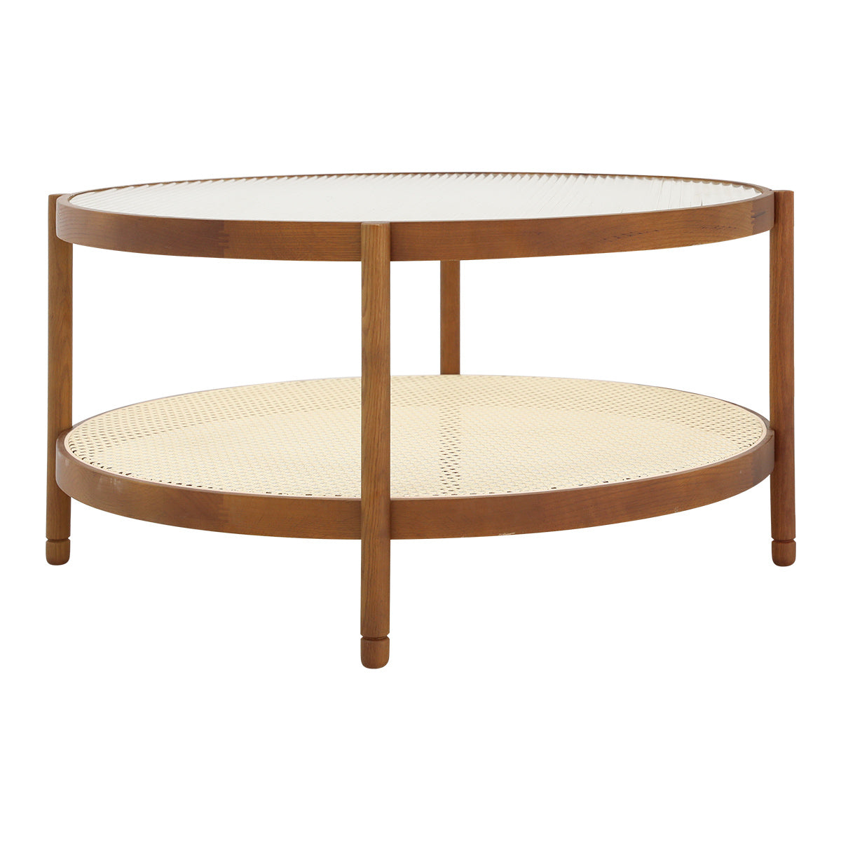 Modern Farmhouse Living Room Coffee Table Set, Stylish and Elegant Nesting Round Wooden Table,Side End table set for Living Room,Bedroom-1pc,Big Table