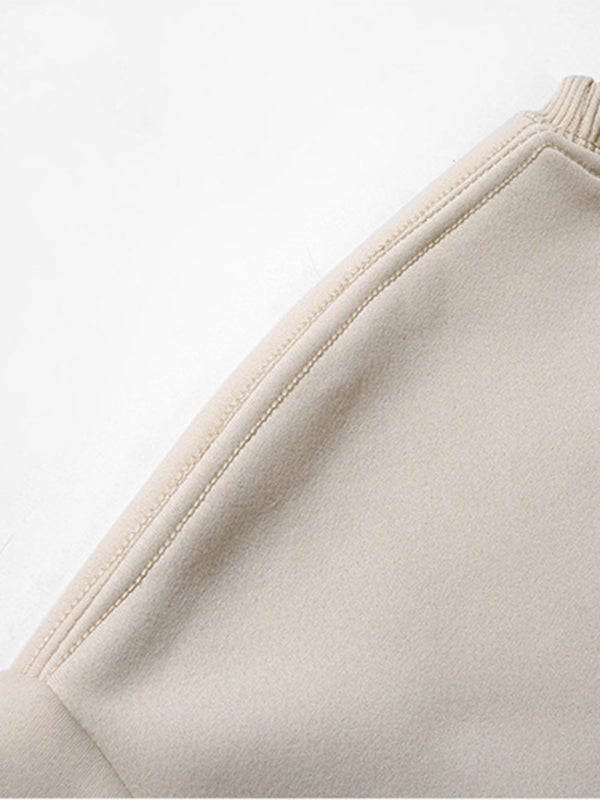 Men's Solid Color Long Sleeve Crewneck