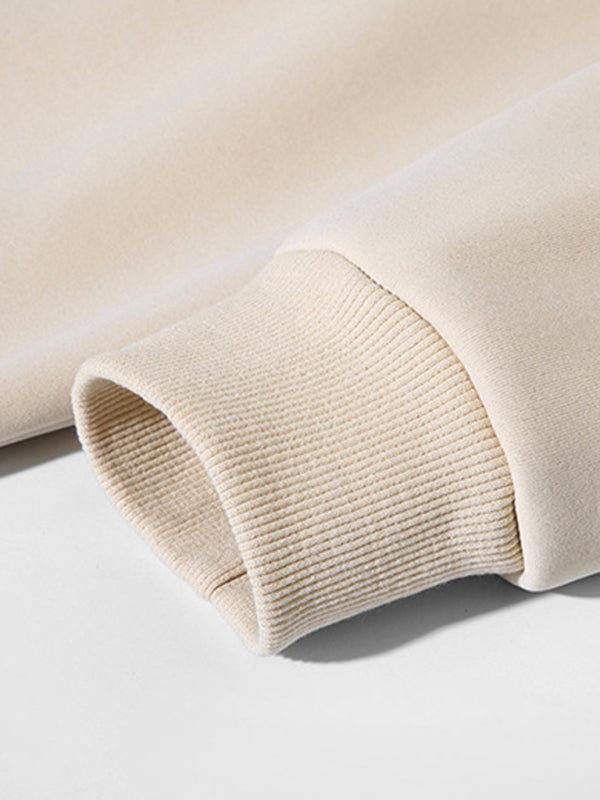 Men's Solid Color Long Sleeve Crewneck